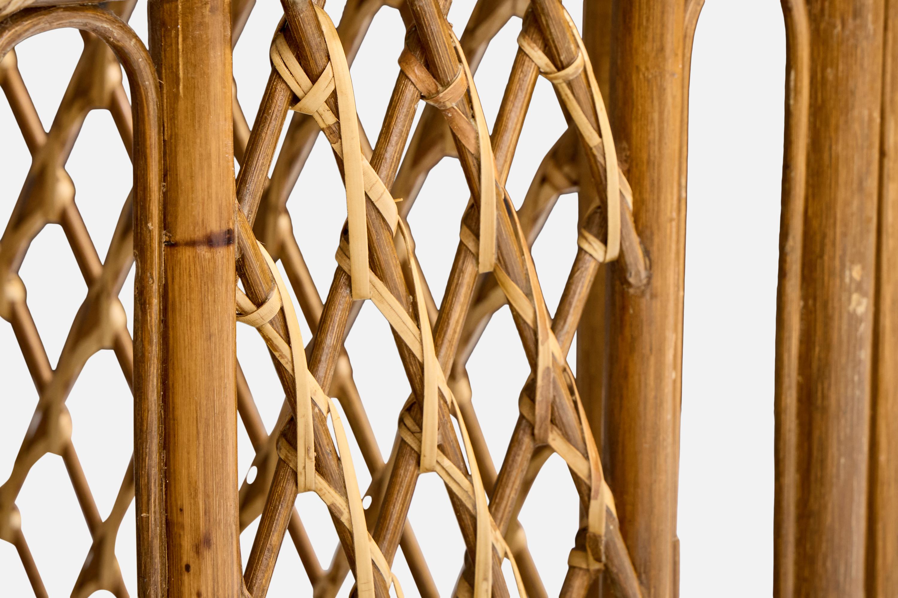 American Designer, Side Tables, Bamboo, Rattan, Marble, USA, 1960s For Sale 5