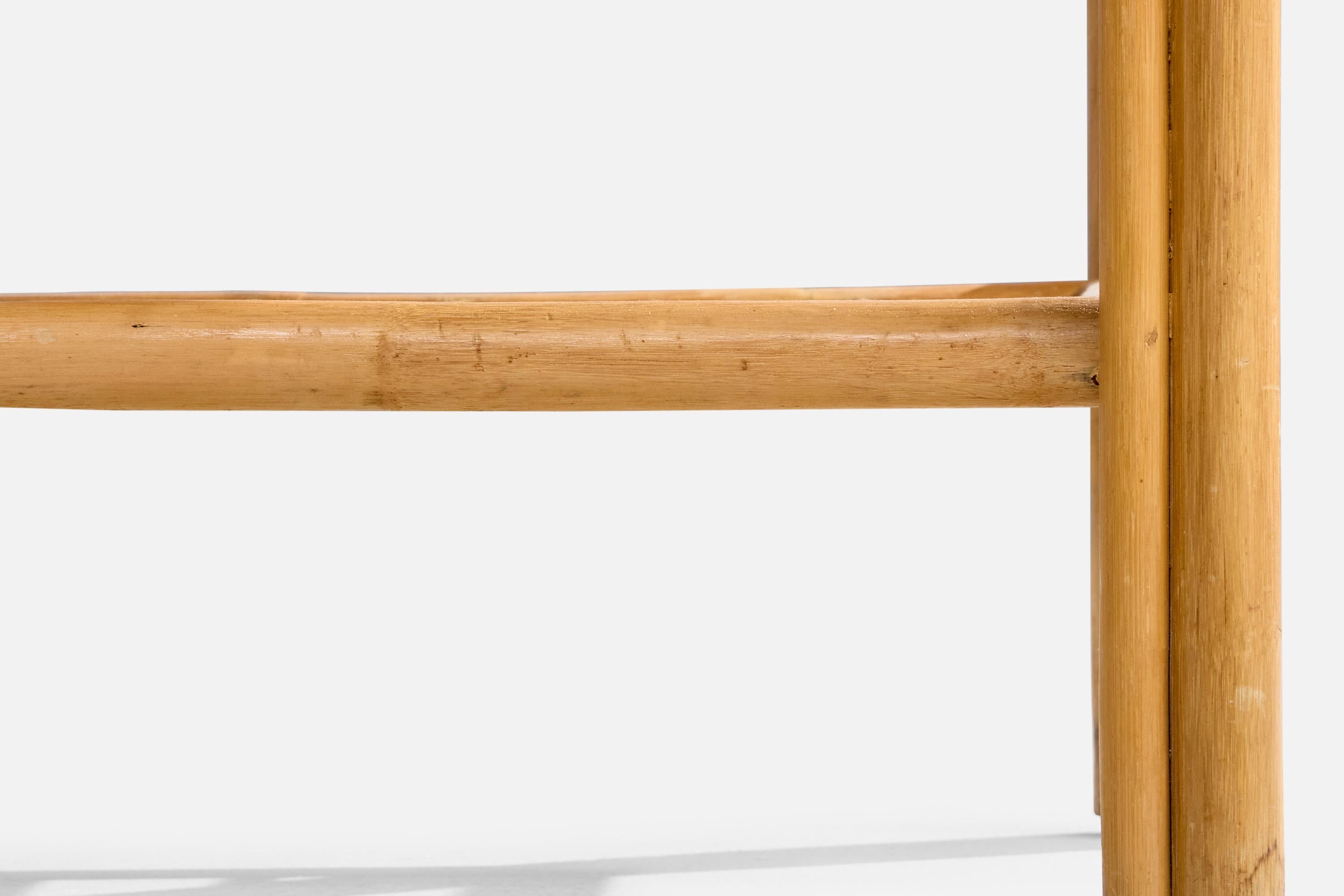 Amerikanische Designerin, Beistelltische, Bambus, Rattan, Marmor, USA, 1960er Jahre im Angebot 7