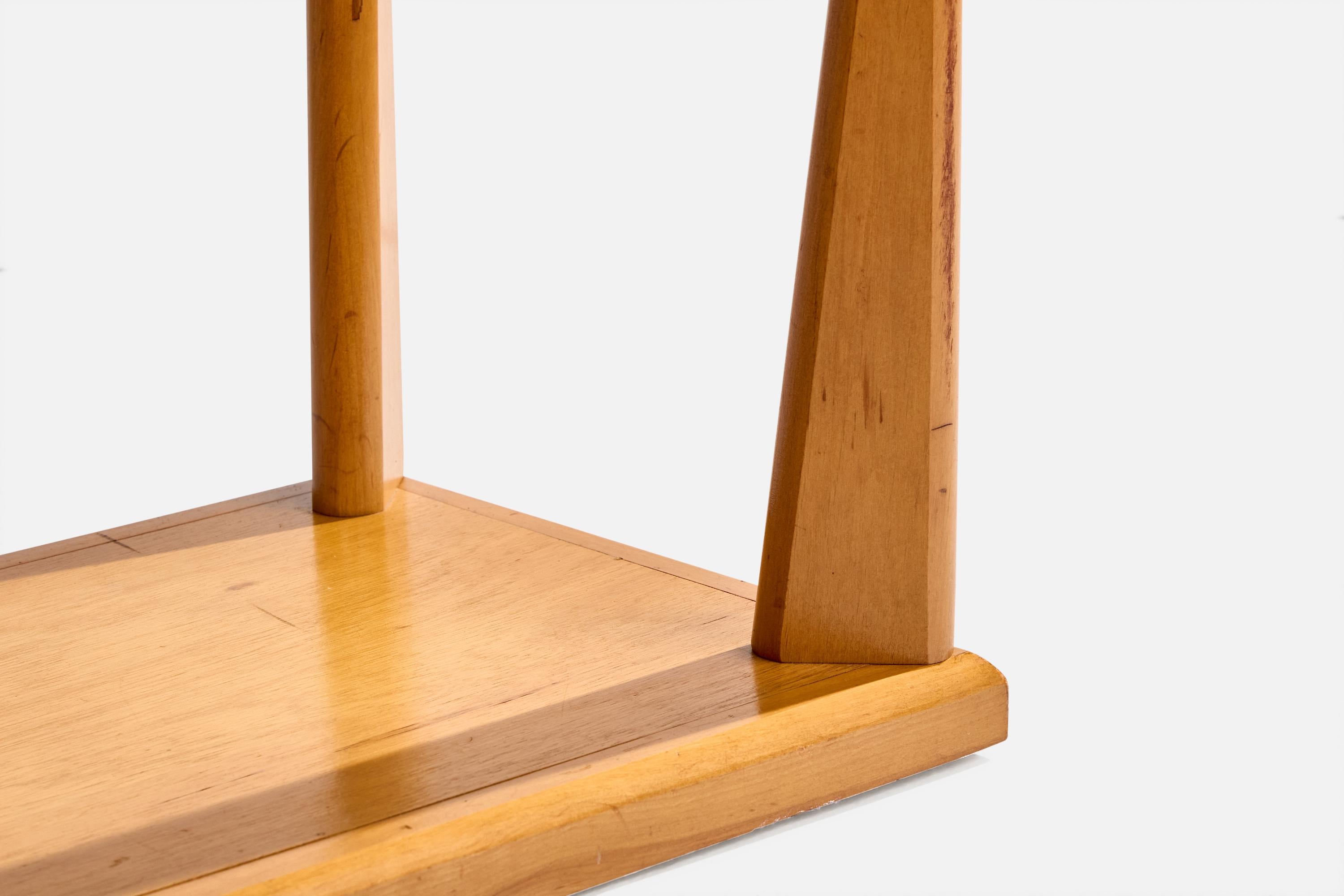 American Designer, Side Tables, Mahogany, Glass, Metal, USA, 1950s en venta 3