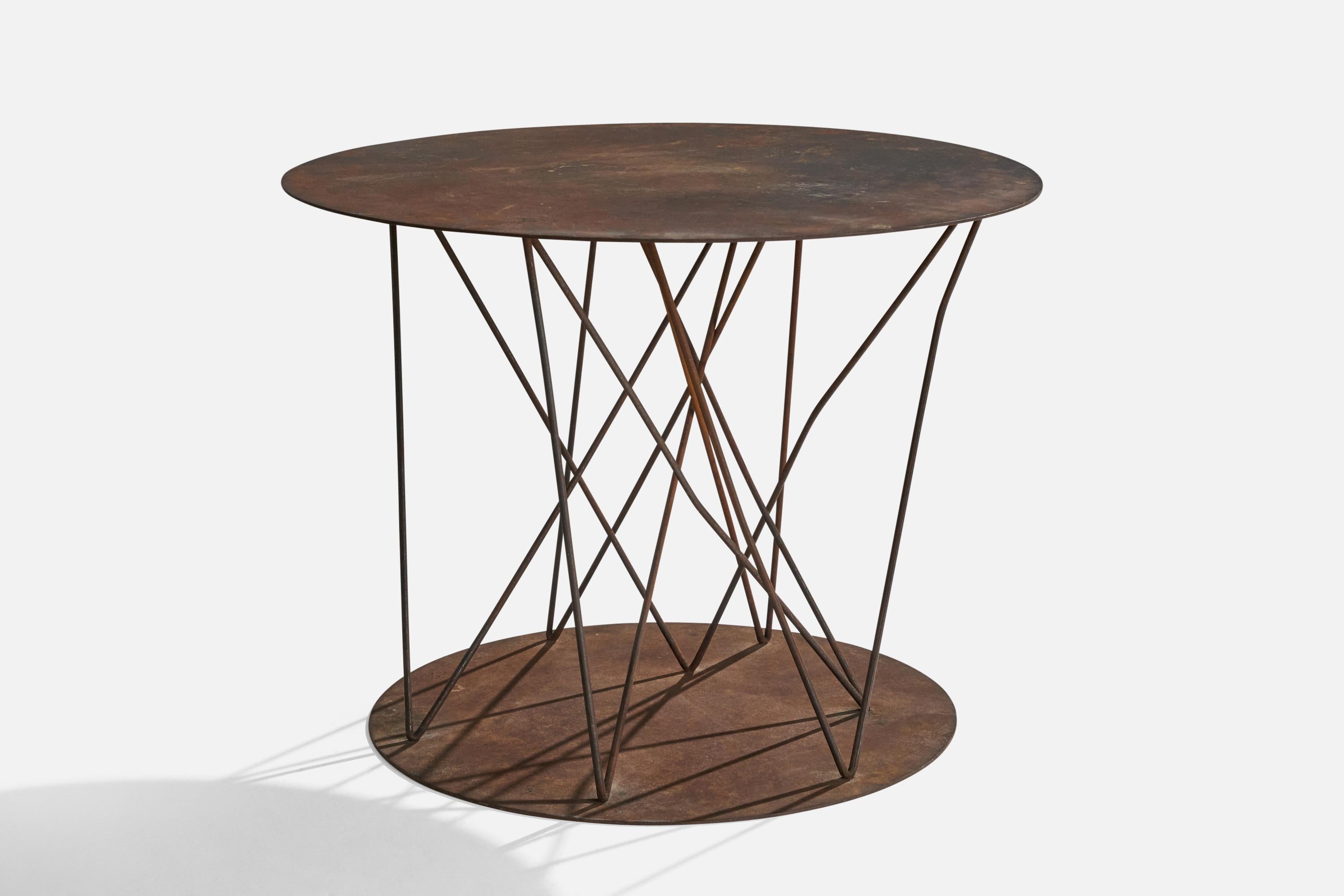 Late 20th Century American Designer, Side Tables, Metal, USA, 1970s For Sale