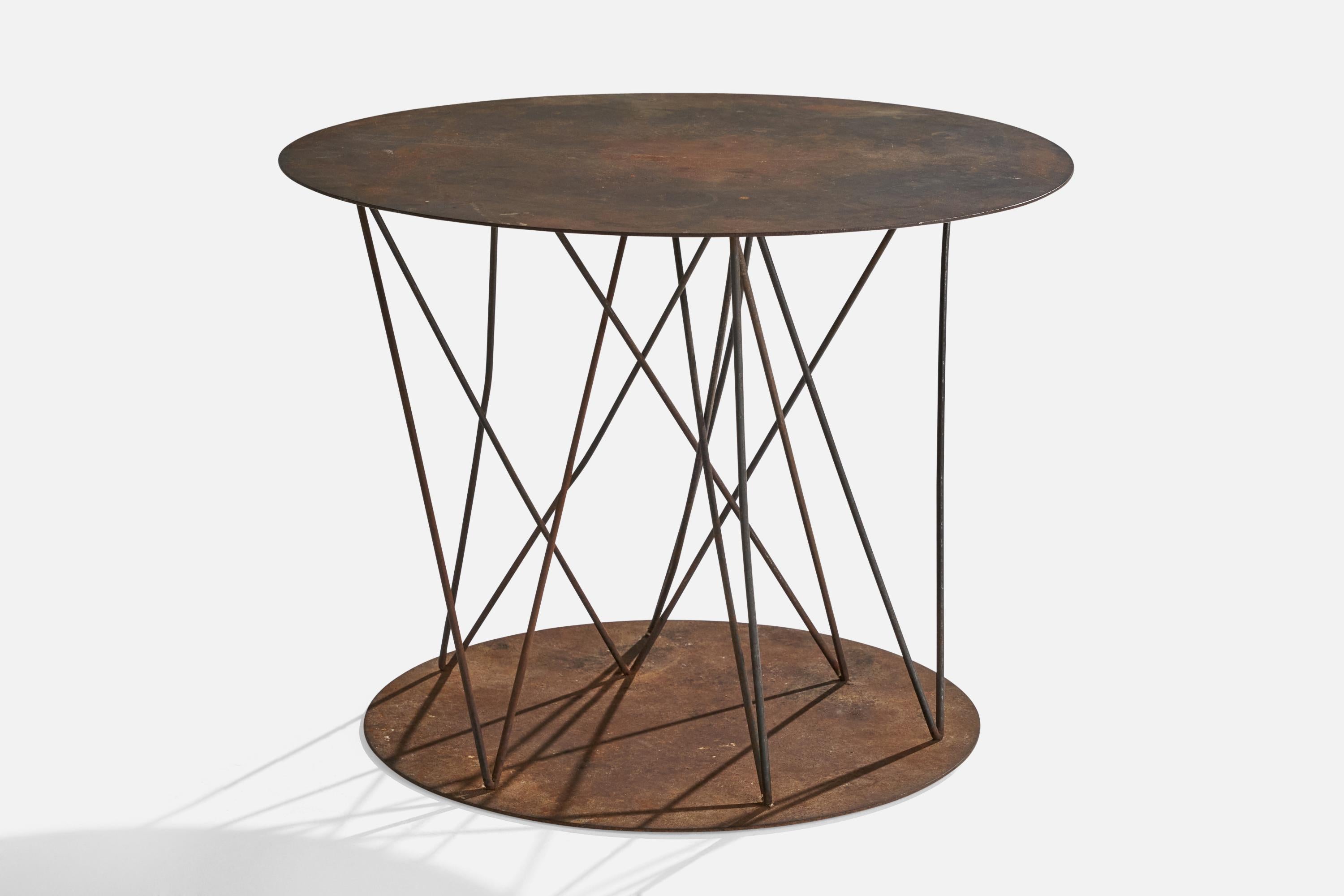 American Designer, Side Tables, Metal, USA, 1970s For Sale 3