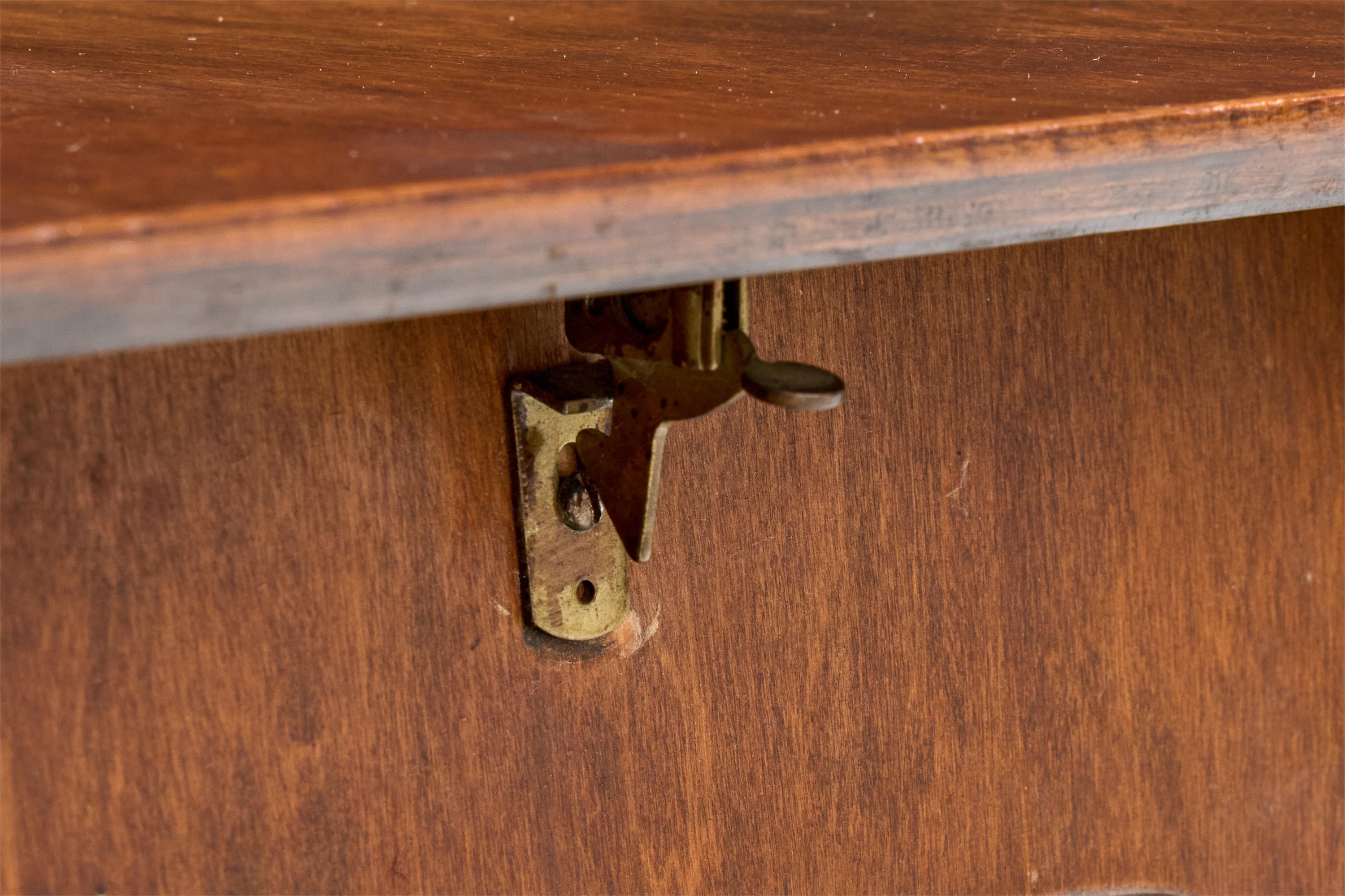 Mid-20th Century American Designer, Side Tables, Plywood, Brass, USA, 1930s For Sale