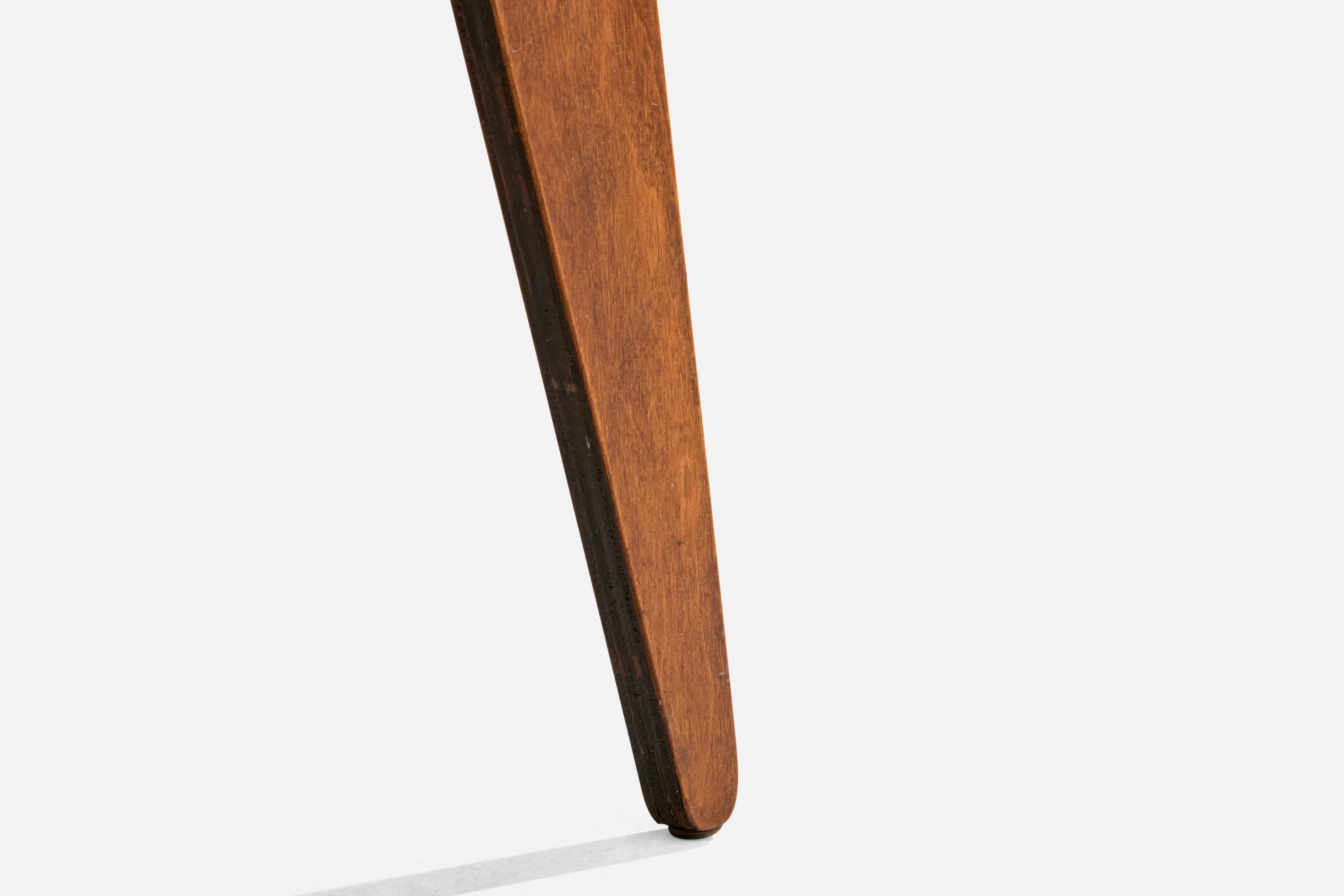 American Designer, Side Tables, Plywood, Brass, USA, 1930s For Sale 2
