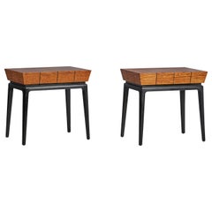 Designer américain, tables d'appoint, bois, États-Unis, années 1950