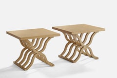 American Designer, Side Tables, Wood, USA, 1980