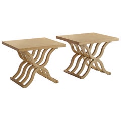 American Designer, Side Tables, Wood, USA, 1980