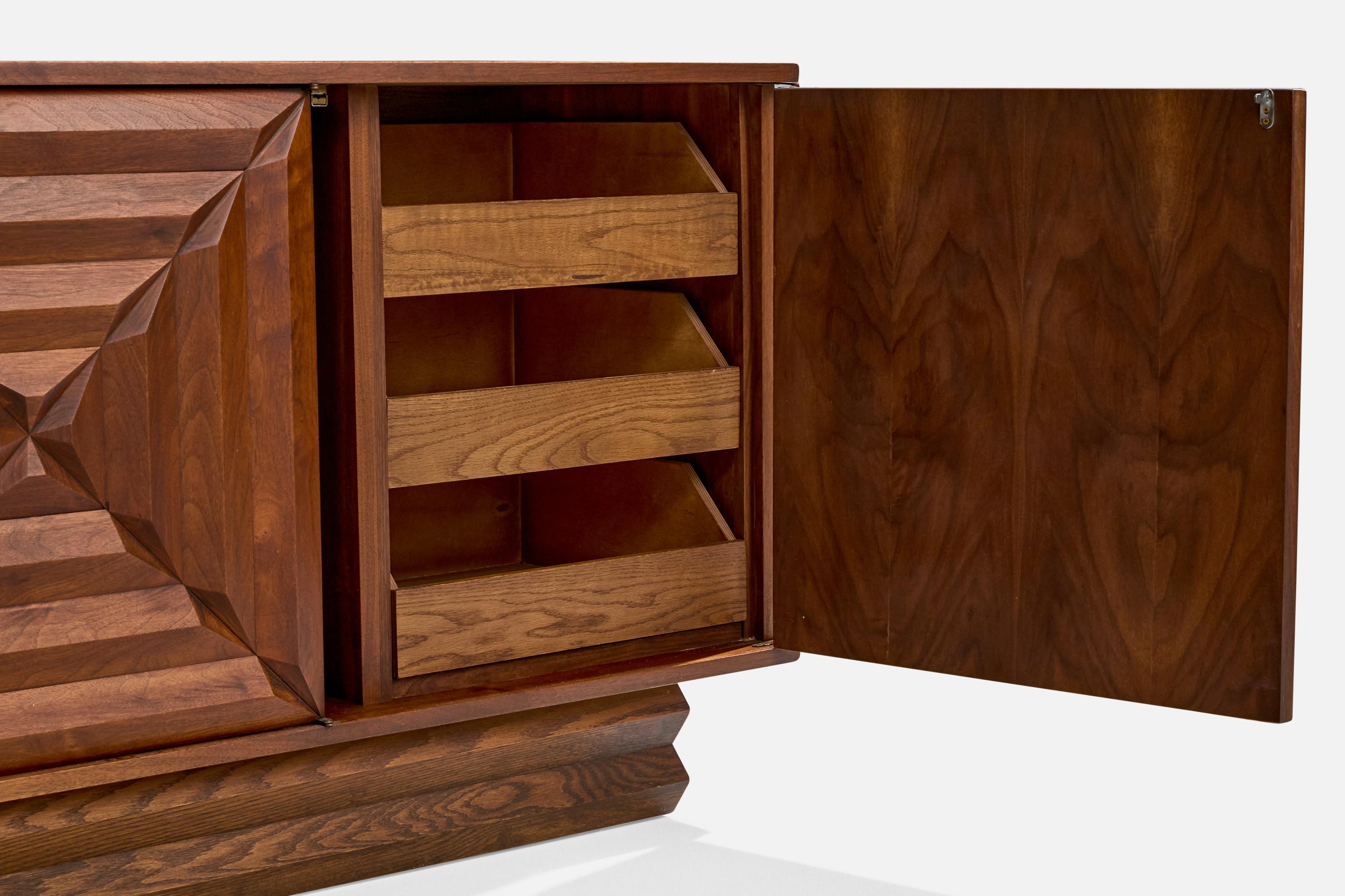 American Designer, Sideboard, Oak, USA, 1960s For Sale 3
