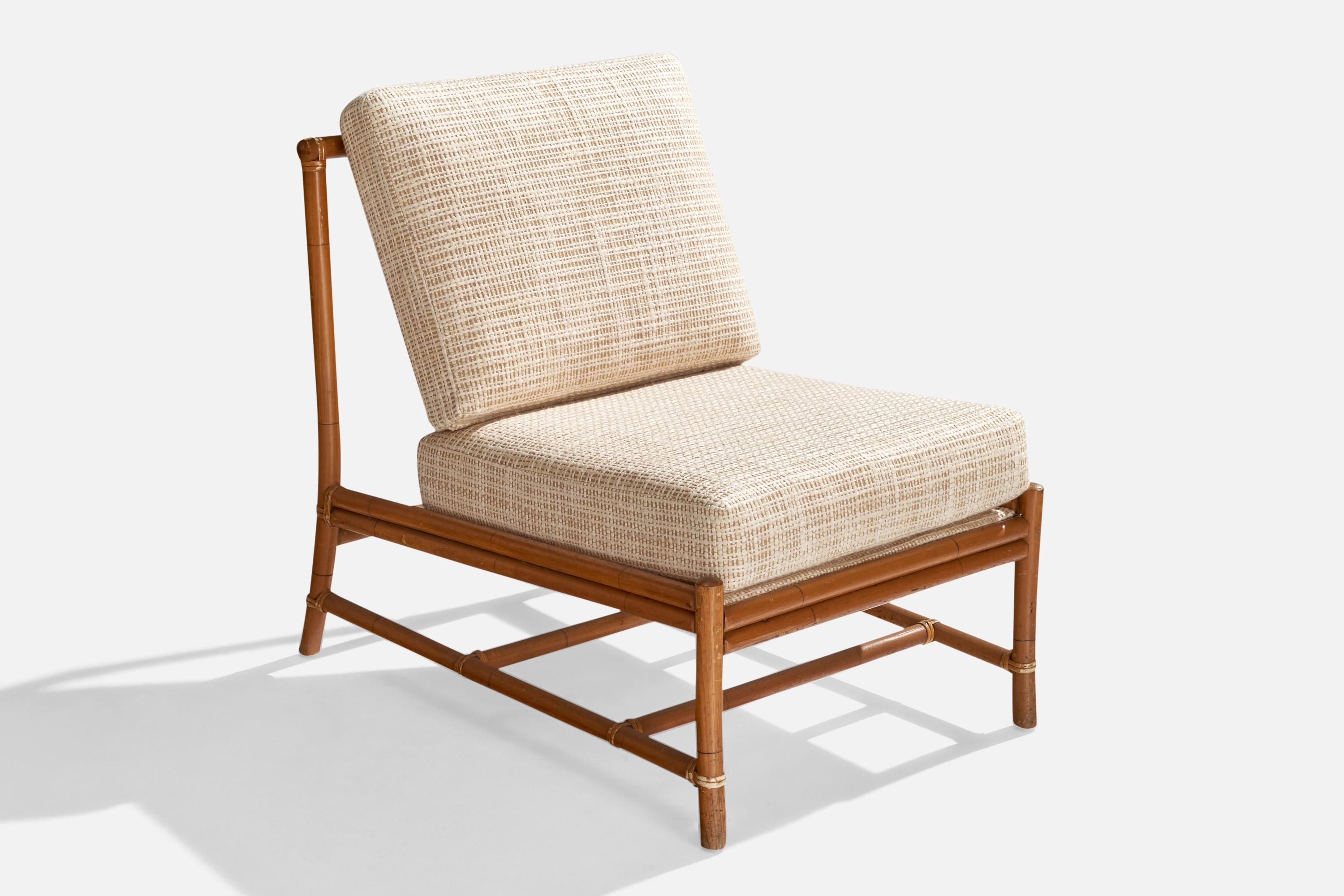 Am designs/One, Bambou, Rotin, Tissu, 1950s Bon état - En vente à High Point, NC
