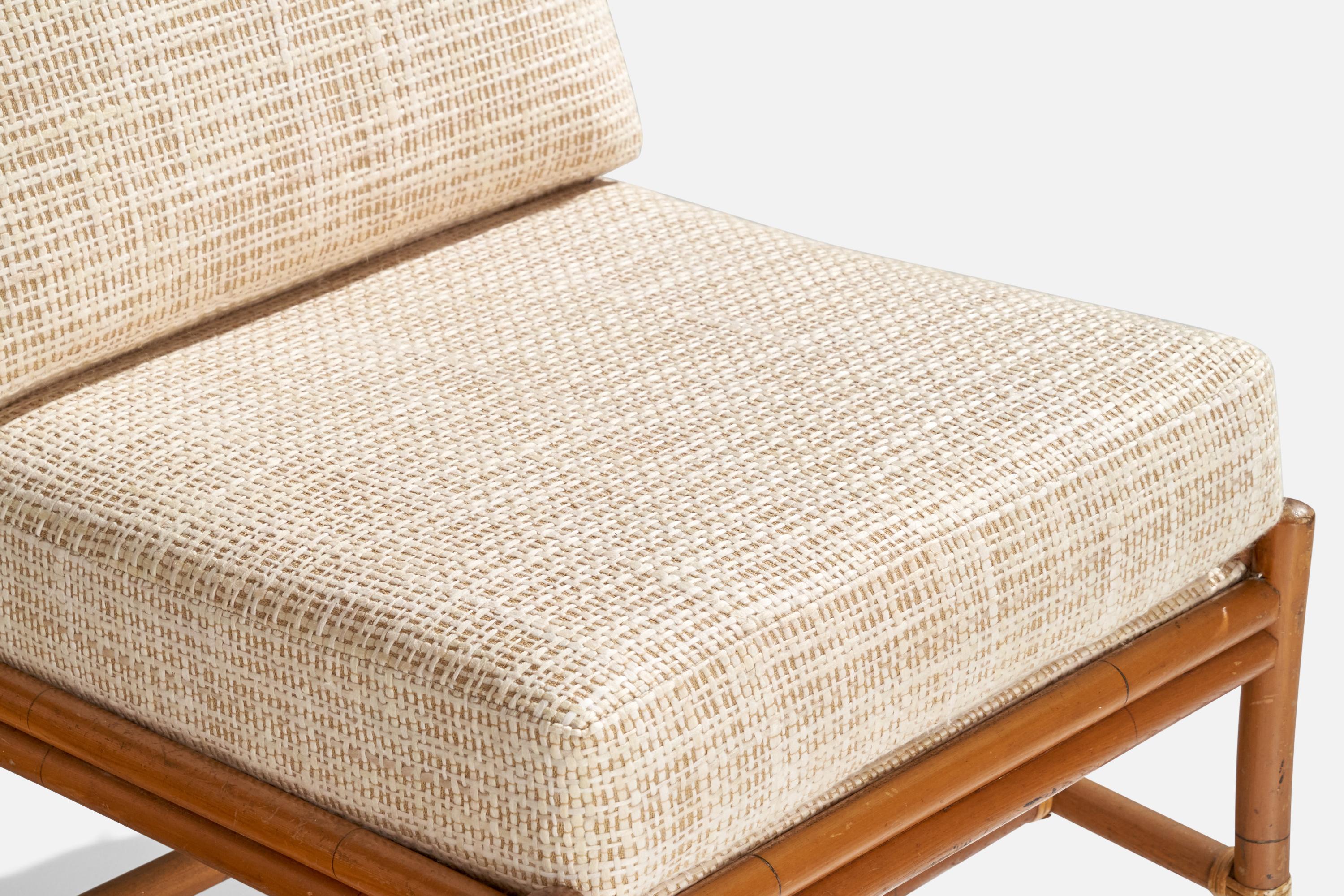 Am designs/One, Bambou, Rotin, Tissu, 1950s en vente 3