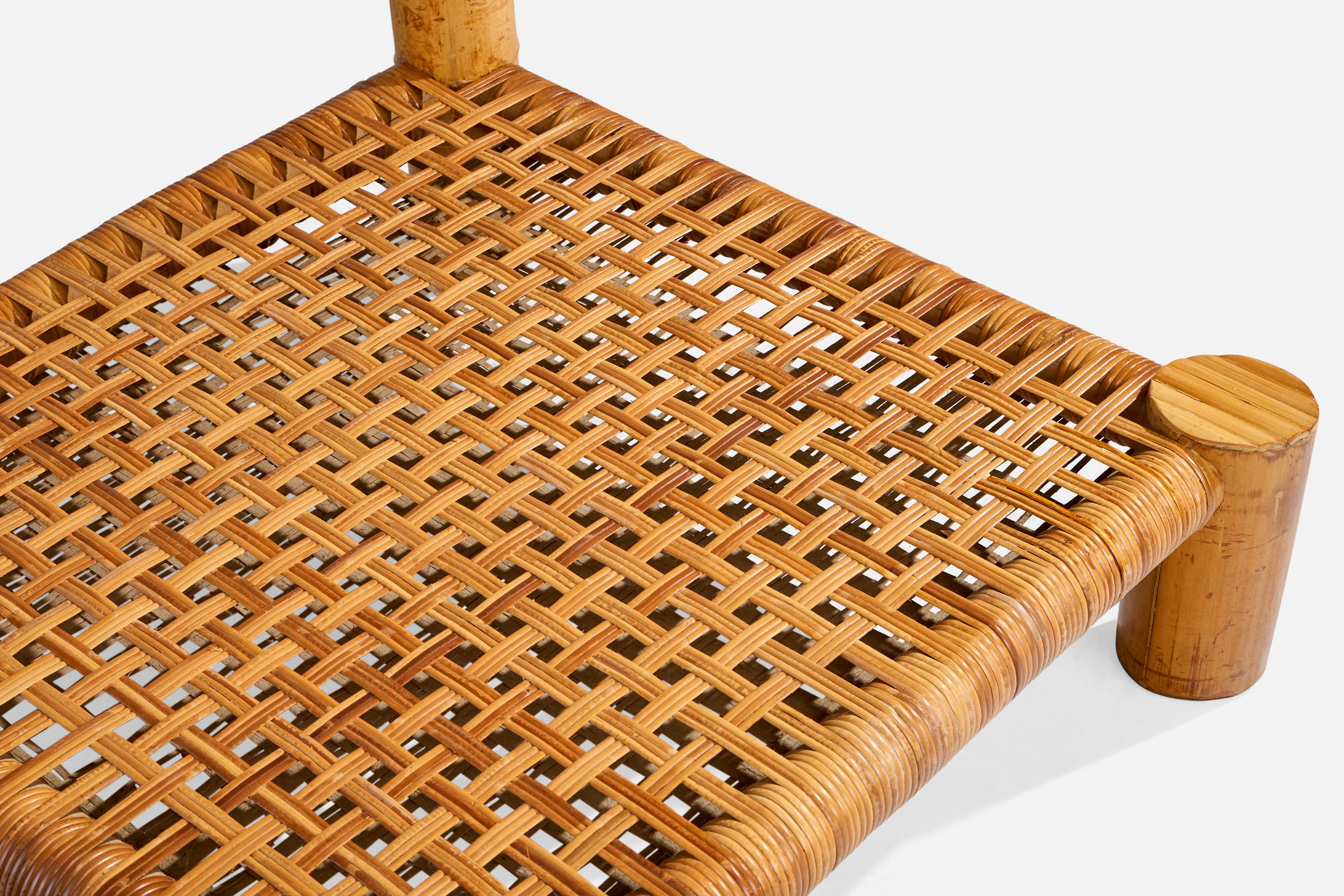American Designer, Slipper Chairs, Bamboo, Rattan, USA, 1970s For Sale 3