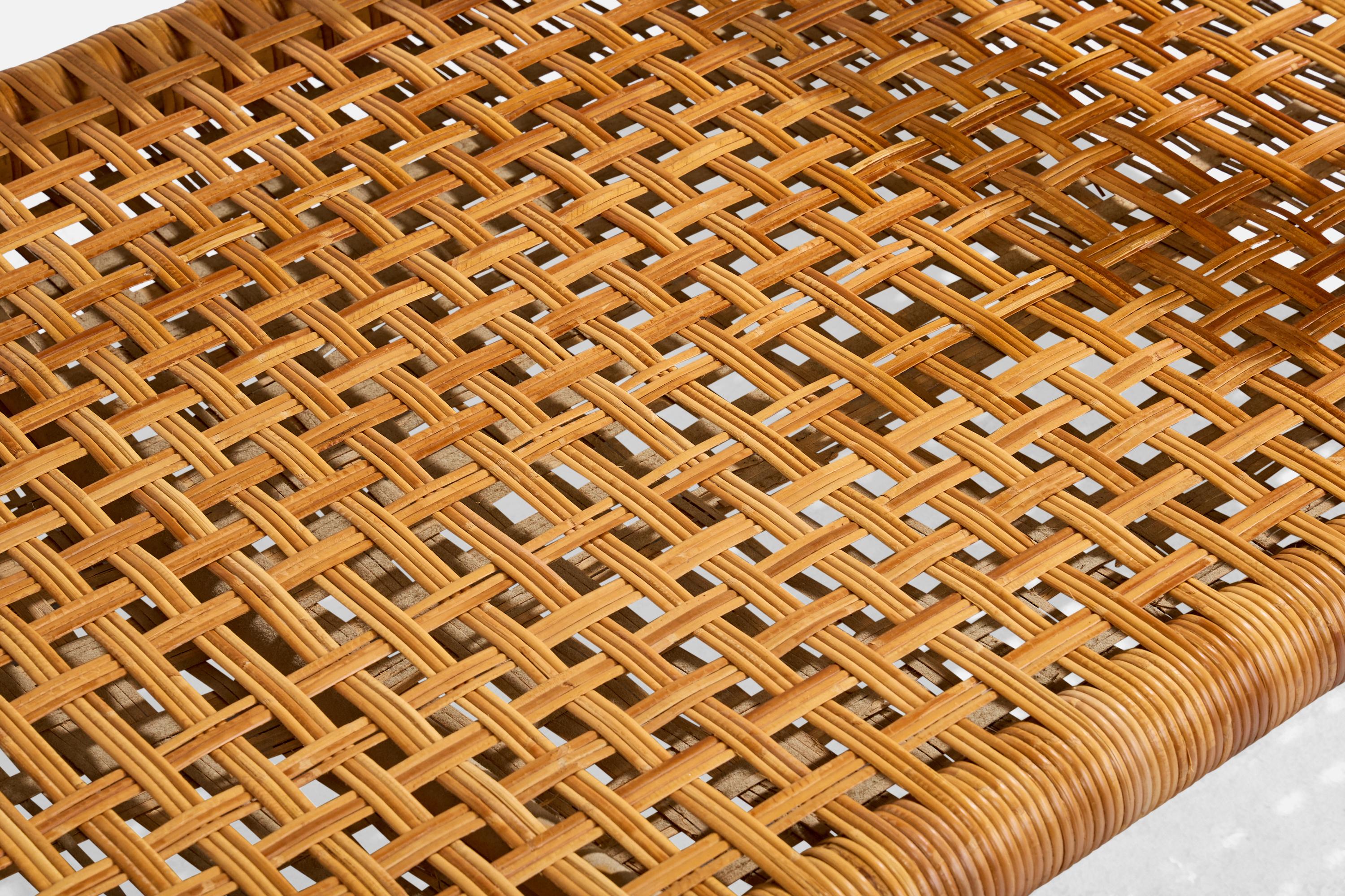 American Designer, Sofa, Bamboo, Rattan, USA, 1970s For Sale 3