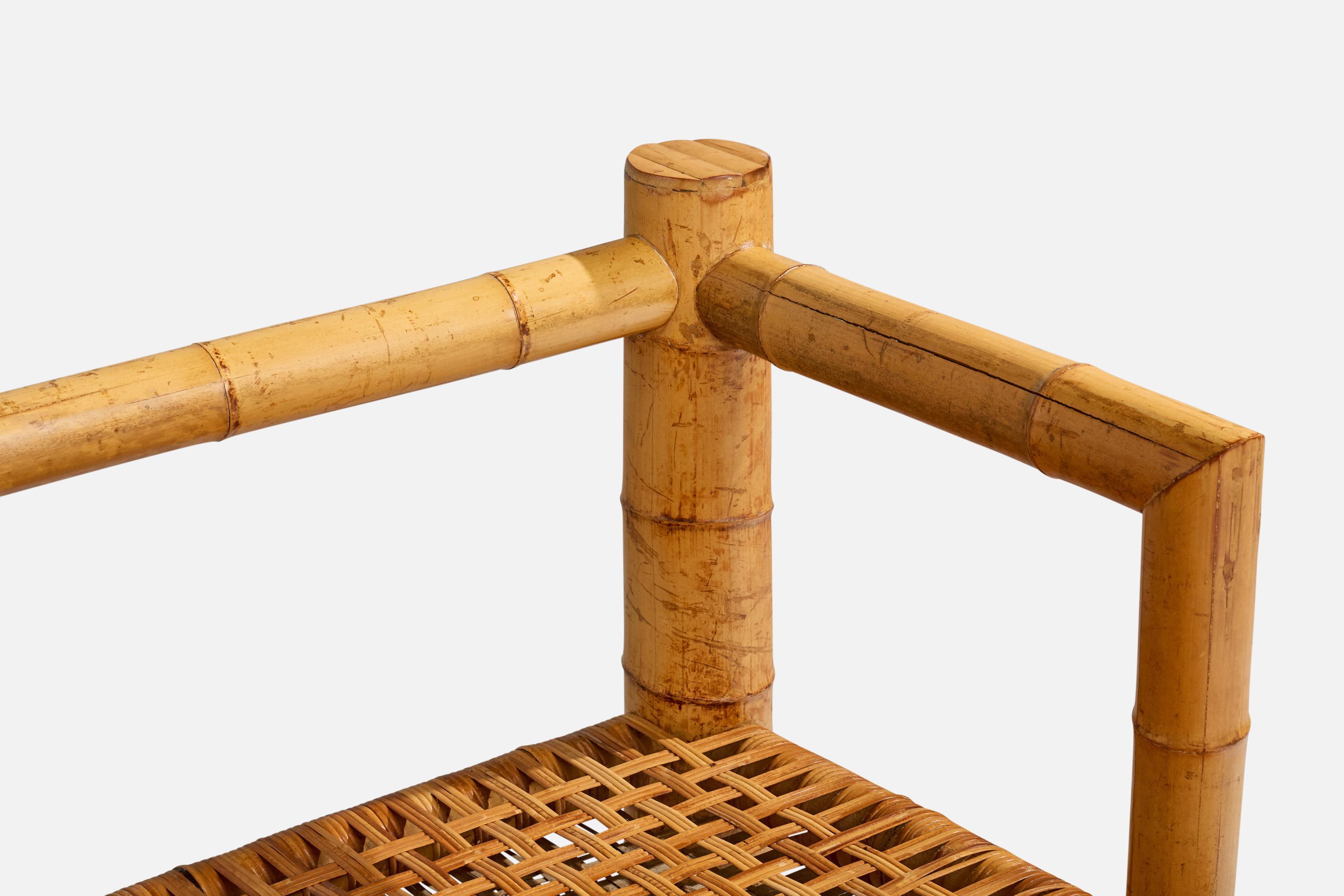 American Designer, Sofa, Bamboo, Rattan, USA, 1970s For Sale 4