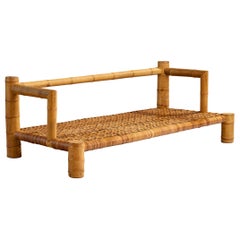 American Designer, Sofa, Bamboo, Rattan, USA, 1970s