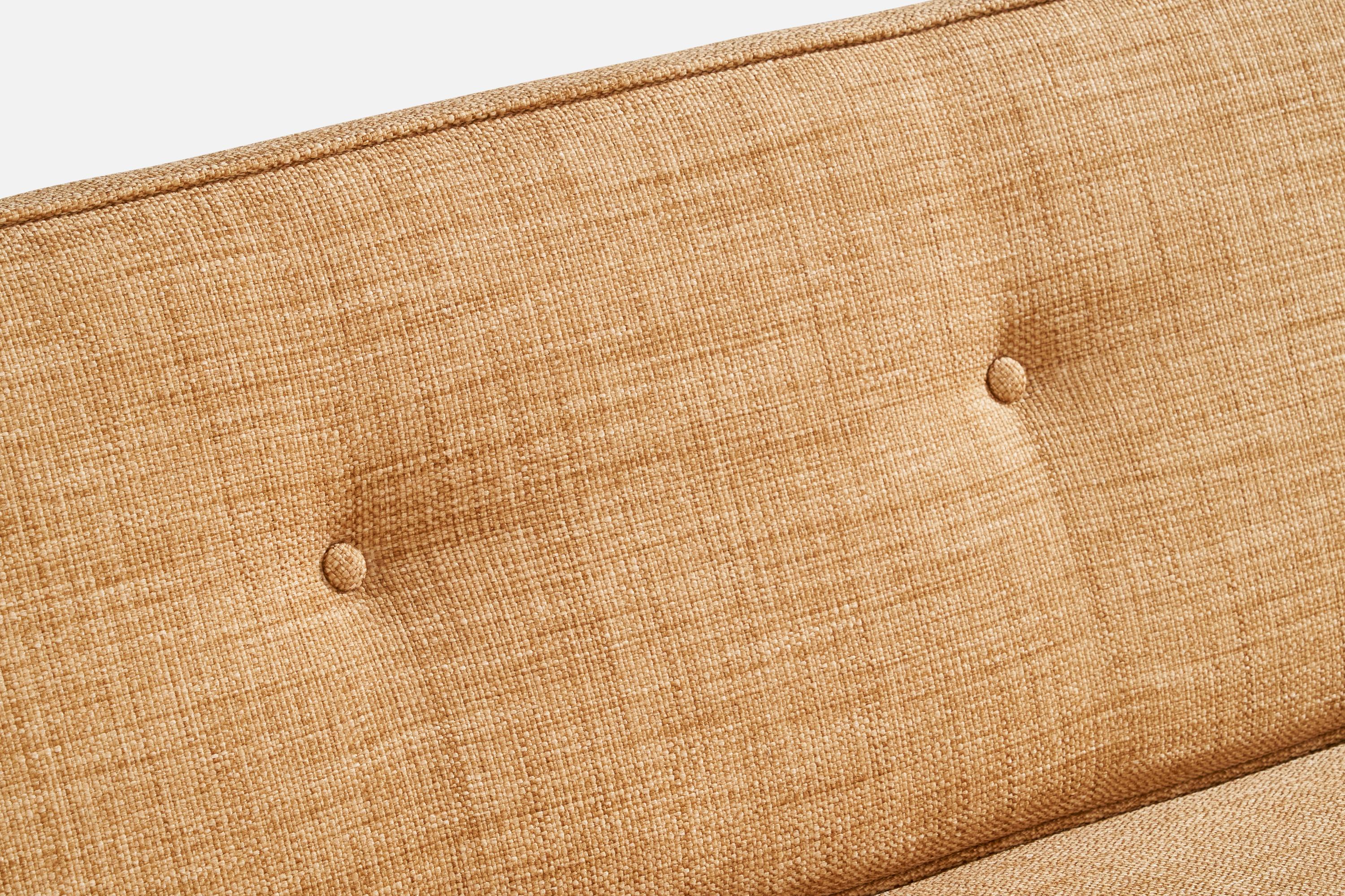 American Designer, Sofa, Birch, Fabric, USA, 1950s For Sale 8