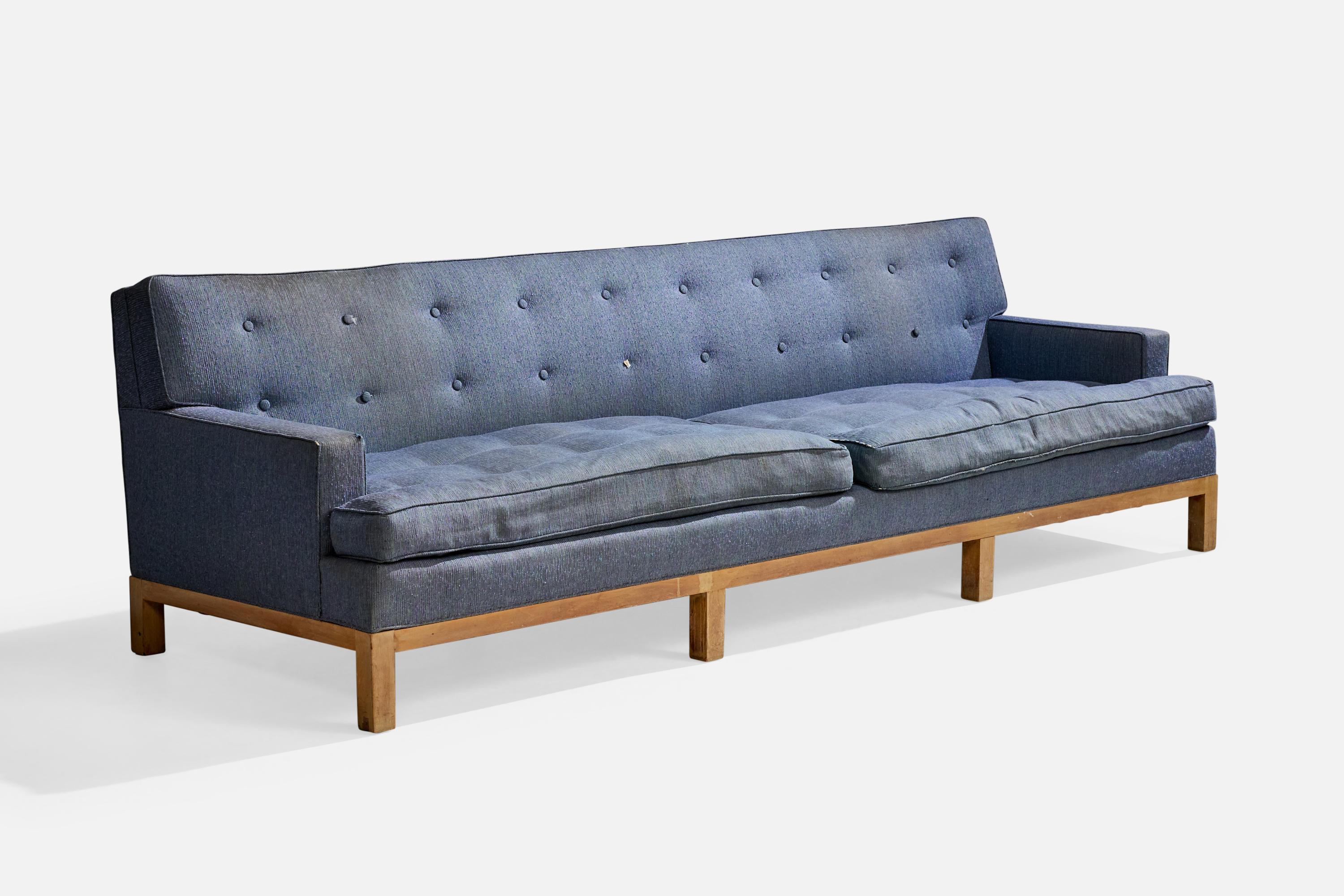 Diseñador americano, Sofá, Tela, Madera, EEUU, Años 50 Moderno de mediados de siglo en venta