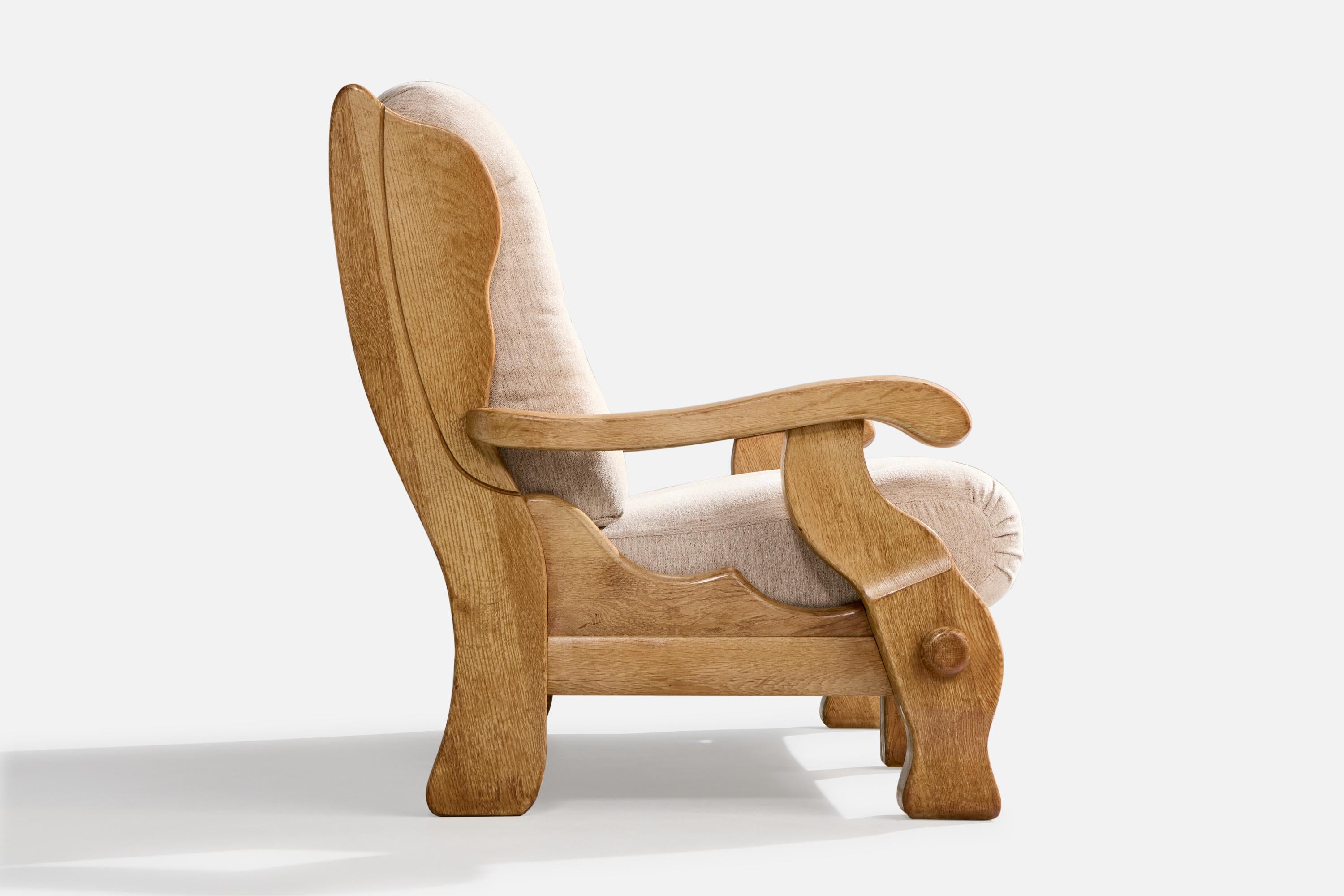 Diseñador americano, Sofá, Roble, Tela, EE.UU., Años 1950 en venta 1