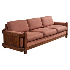 American Designer, Sofa, Oak, Fabric, USA, 1950s