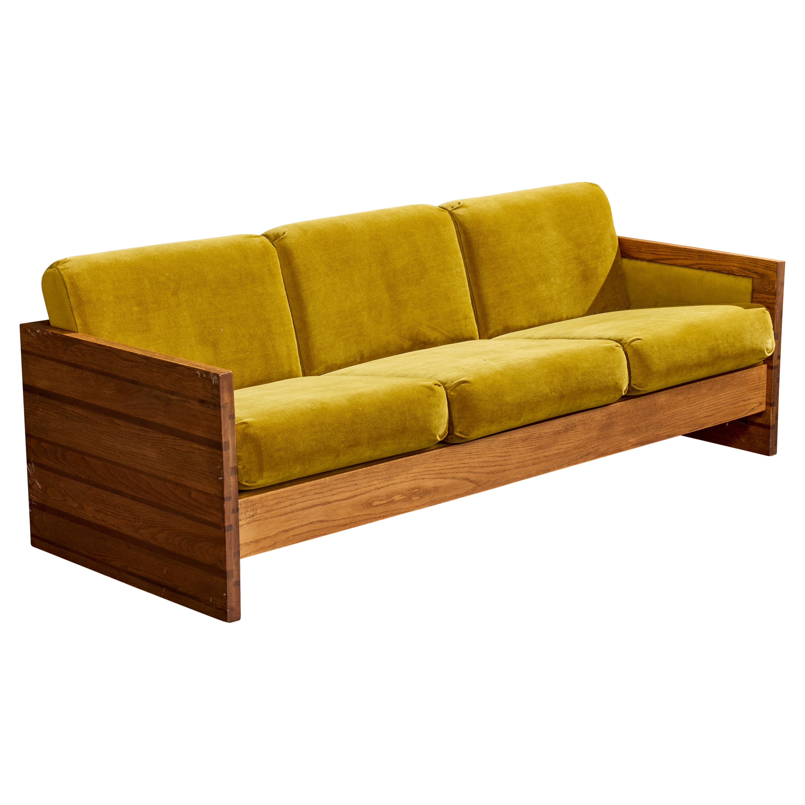 American Design, Canapé, Oak, Velvet, USA, années 1950