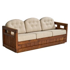 American Designer, Sofa, Pine, Fabric, USA, 1940s