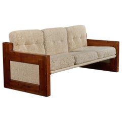 Amerikanische Designerin, Sofa, Kiefernholz, Stoff, USA, 1960er Jahre