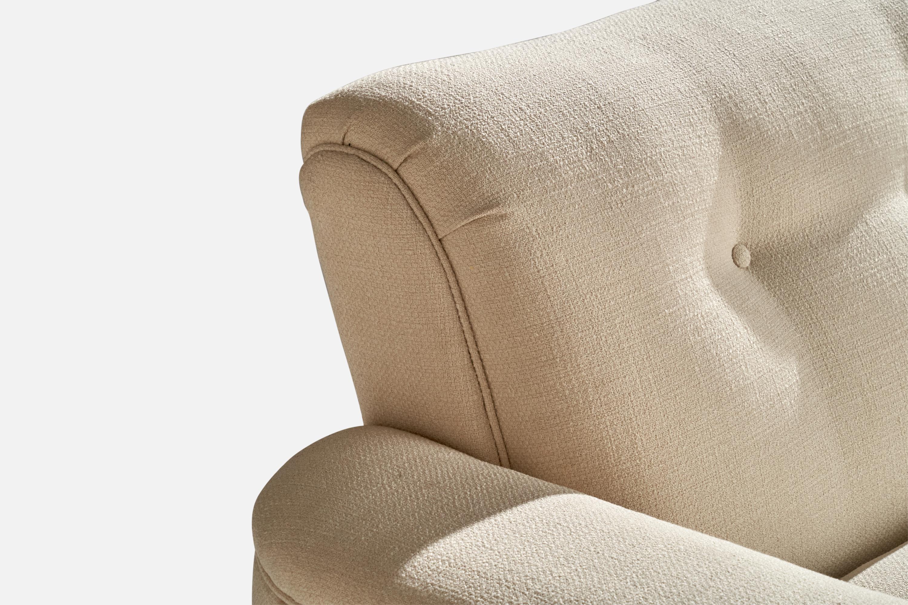 American Designer, Sofa, Wood, Fabric, USA, 1950s en vente 3