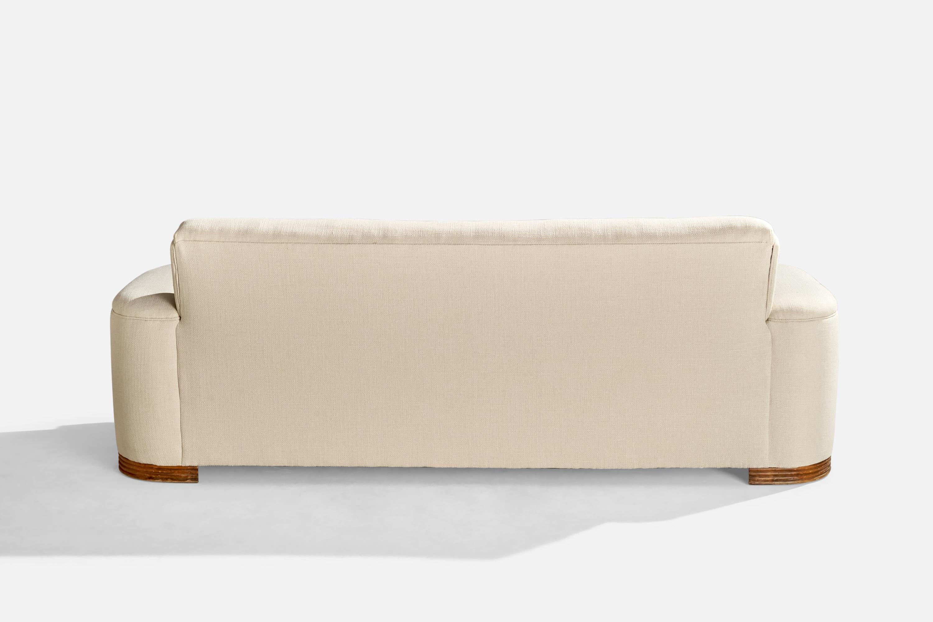 Américain American Designer, Sofa, Wood, Fabric, USA, 1950s en vente