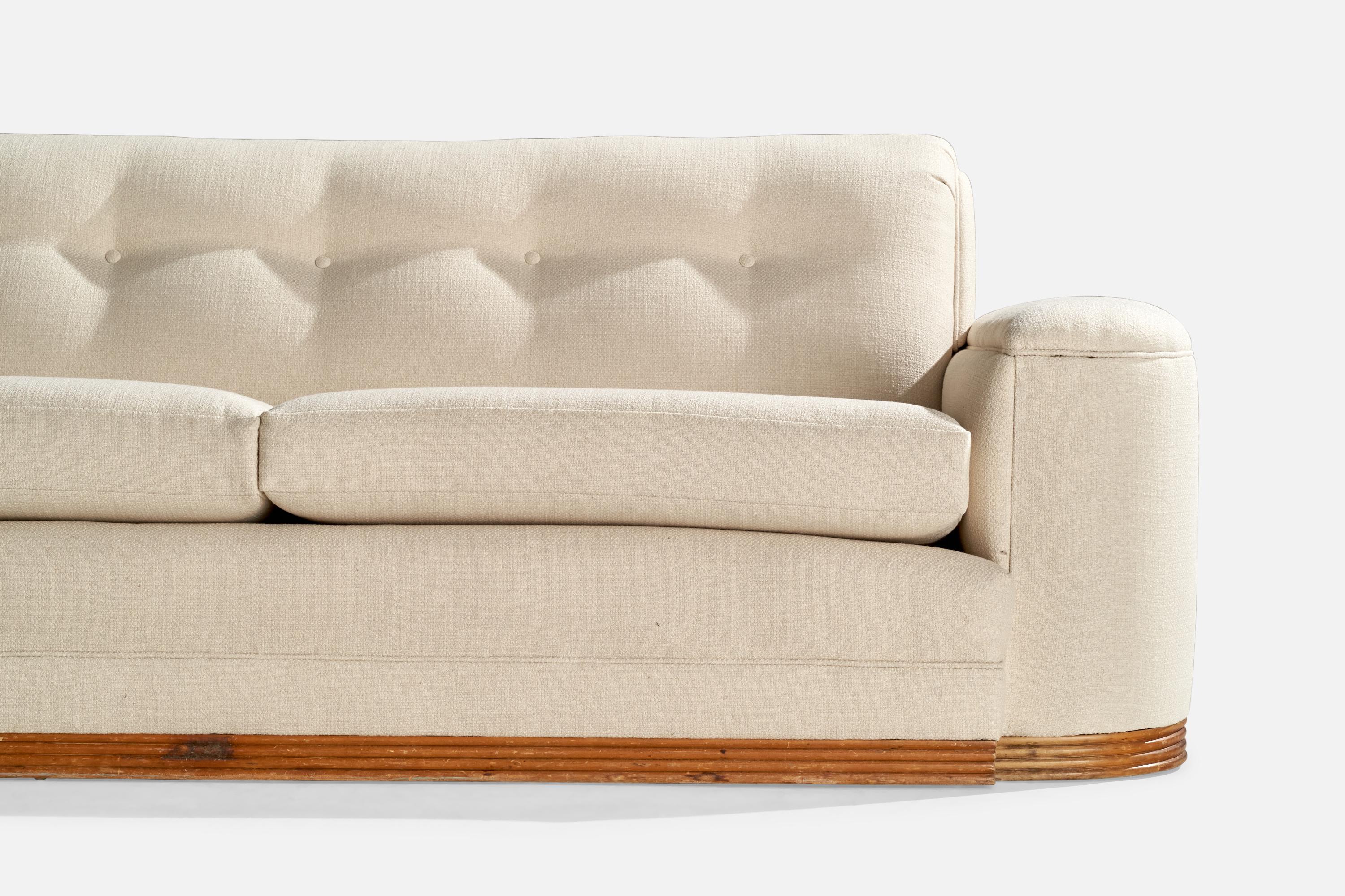 American Designer, Sofa, Wood, Fabric, USA, 1950s Bon état - En vente à High Point, NC