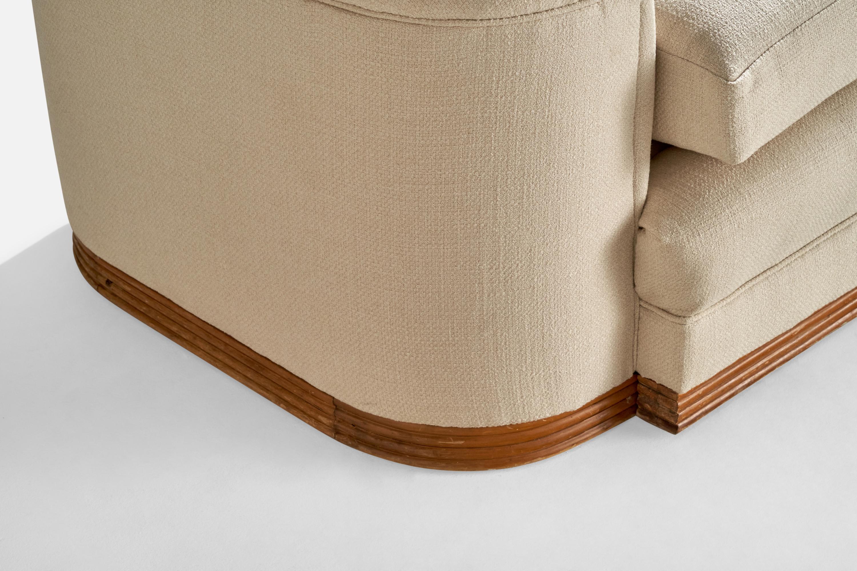 Tissu American Designer, Sofa, Wood, Fabric, USA, 1950s en vente