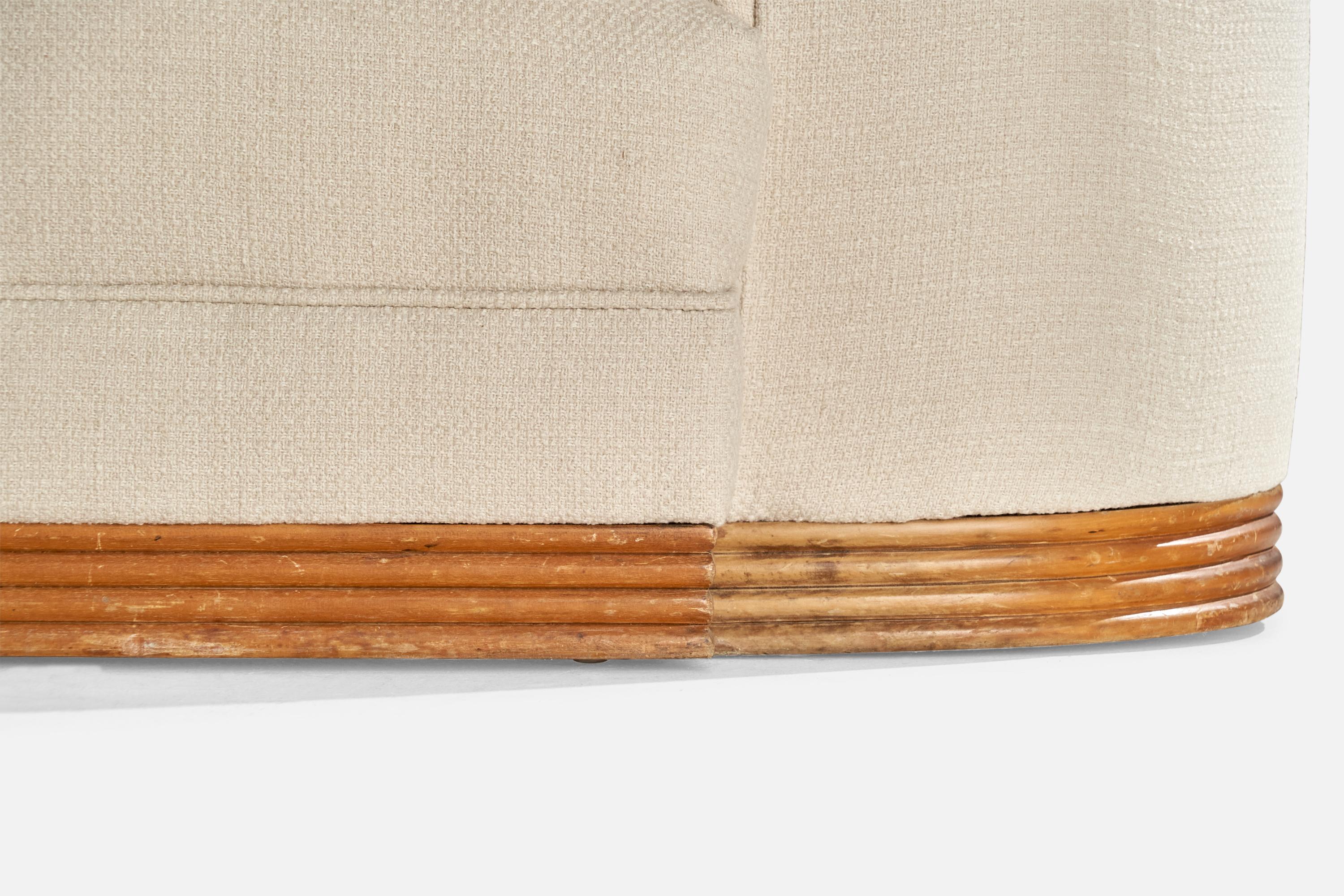 American Designer, Sofa, Wood, Fabric, USA, 1950s en vente 1