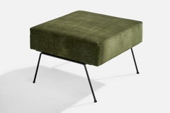 American Designer, Stool, Iron, Velvet, USA, 1950s
