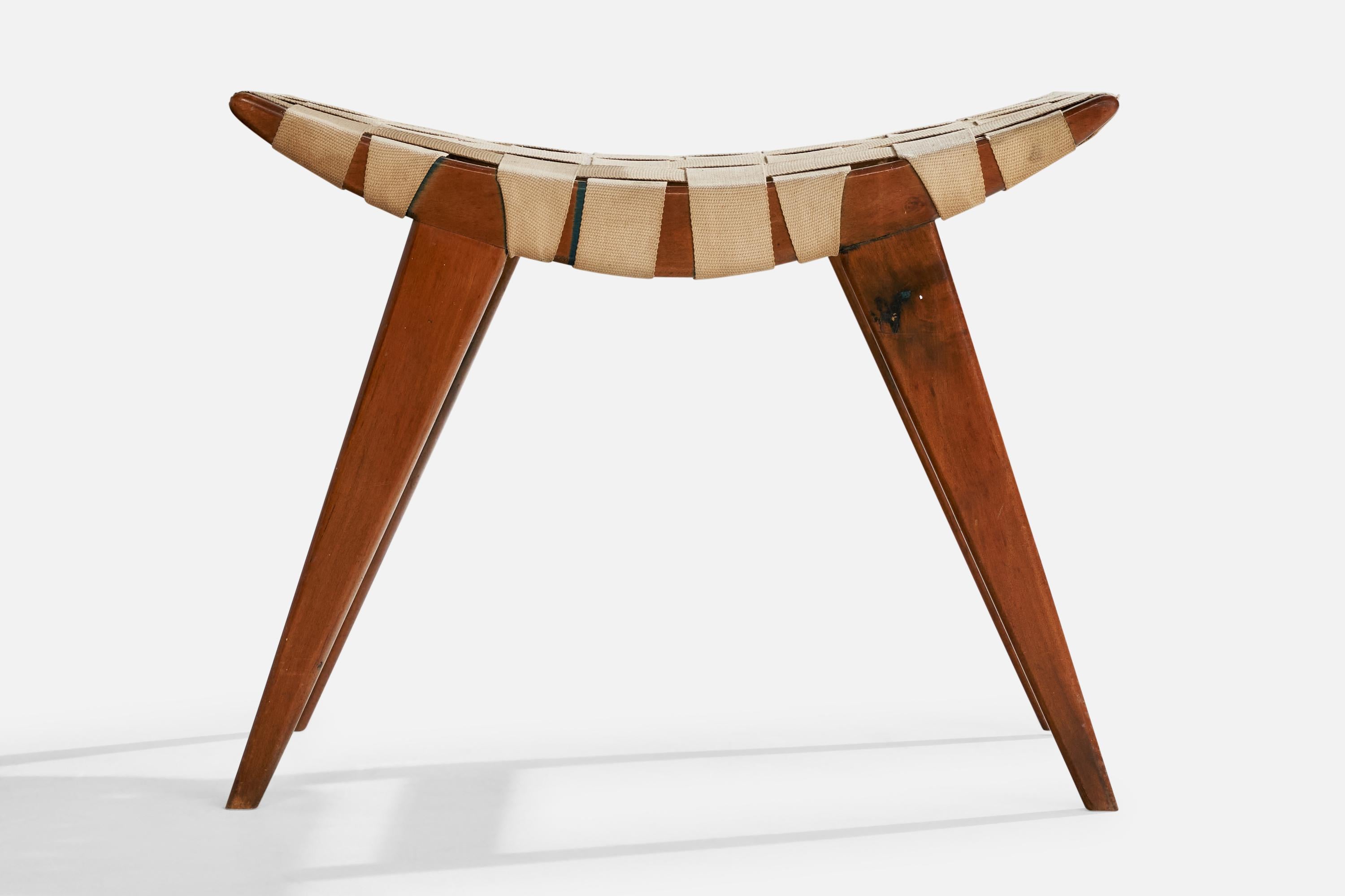 Milieu du XXe siècle Design/One, Tabouret, Wood, Fabrice, USA, années 1950 en vente