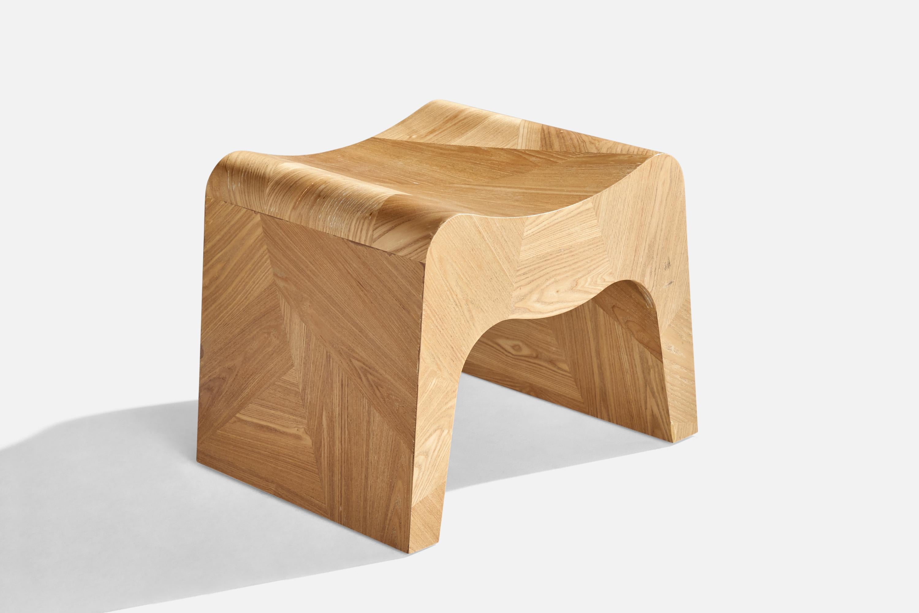 American Designer, Stools, Oak, USA, 1980s In Good Condition For Sale In High Point, NC