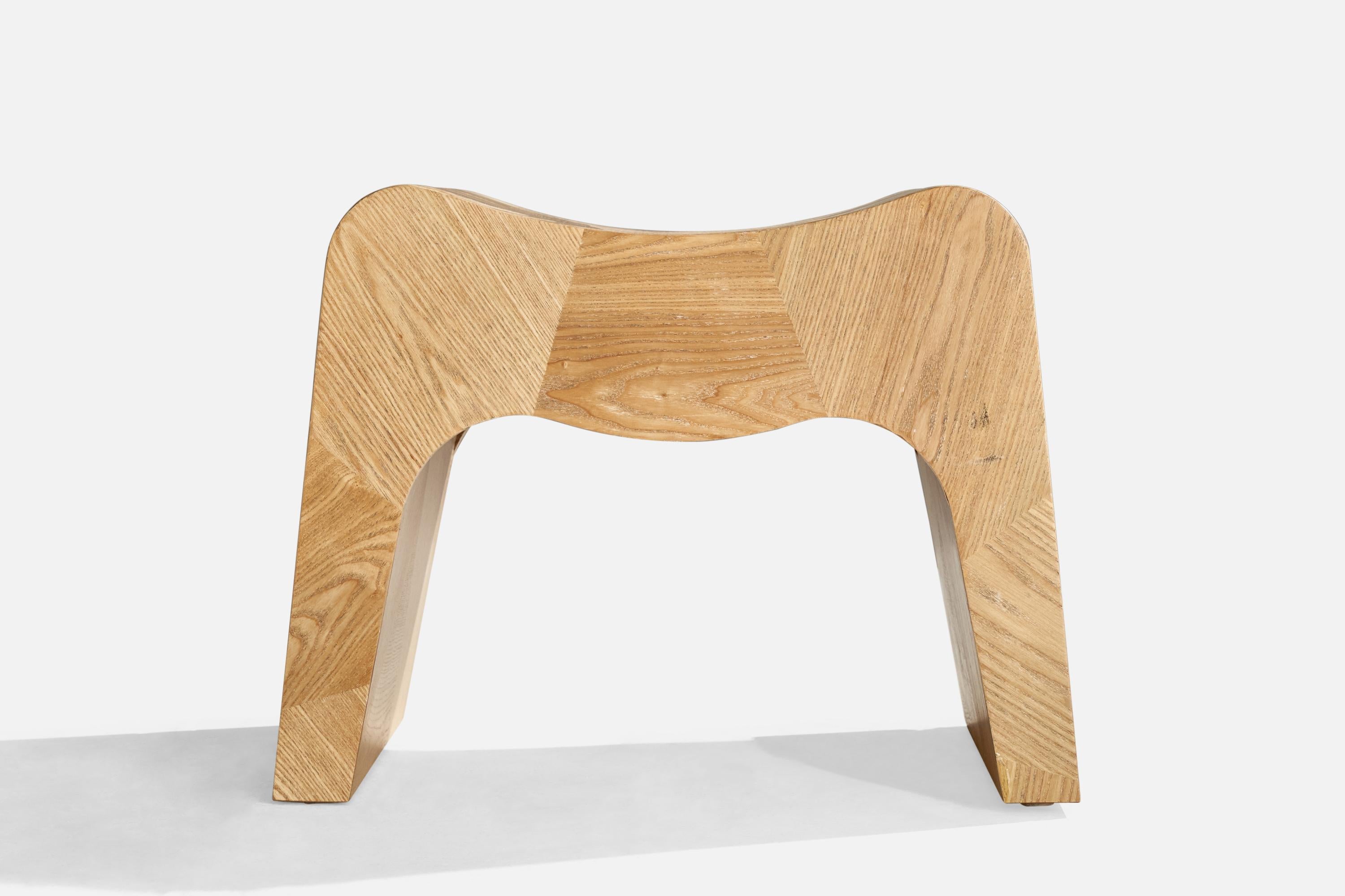 Late 20th Century American Designer, Stools, Oak, USA, 1980s For Sale