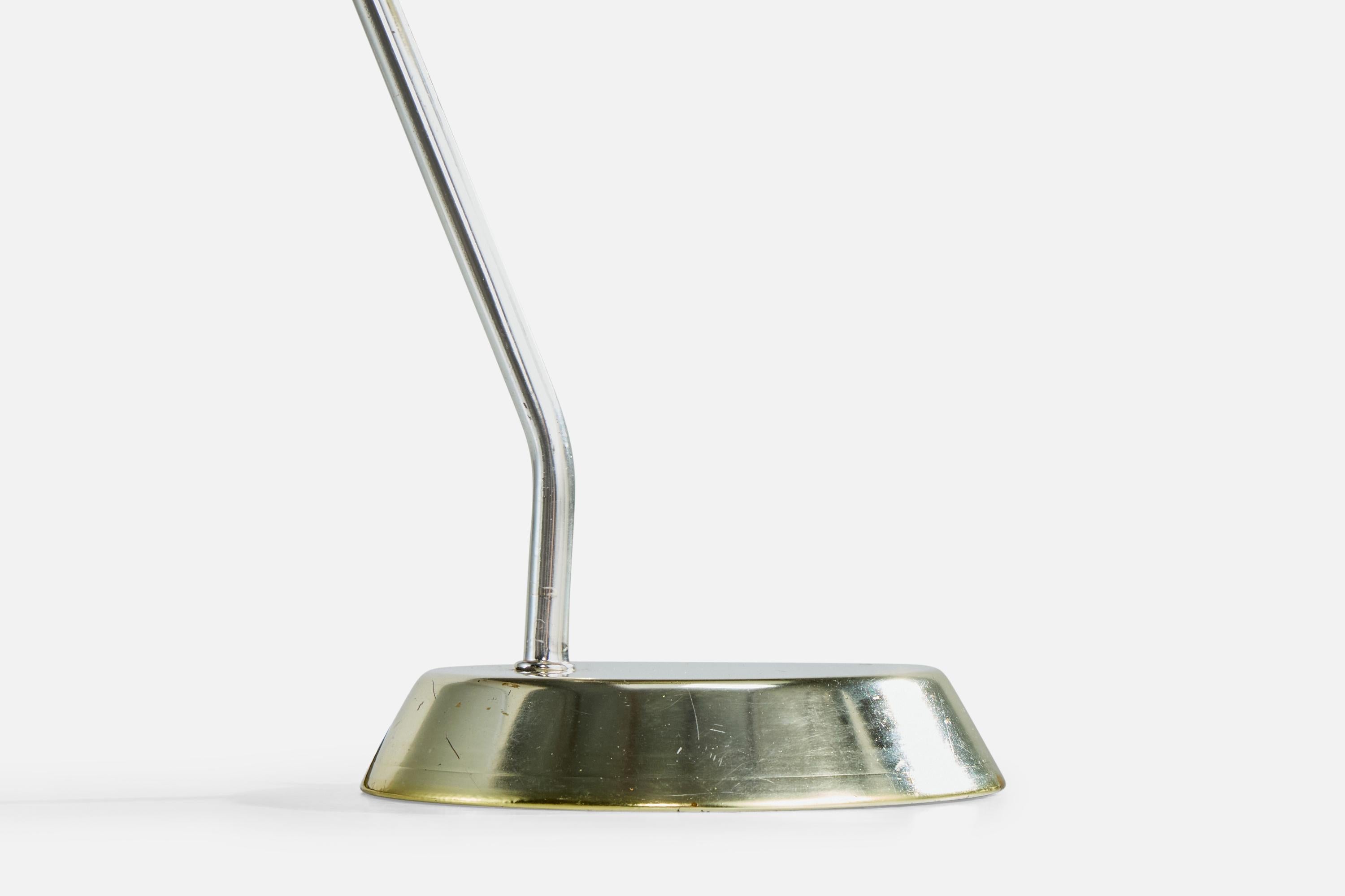Designer américain, lampe de table, laiton, métal, États-Unis, années 1950 en vente 3