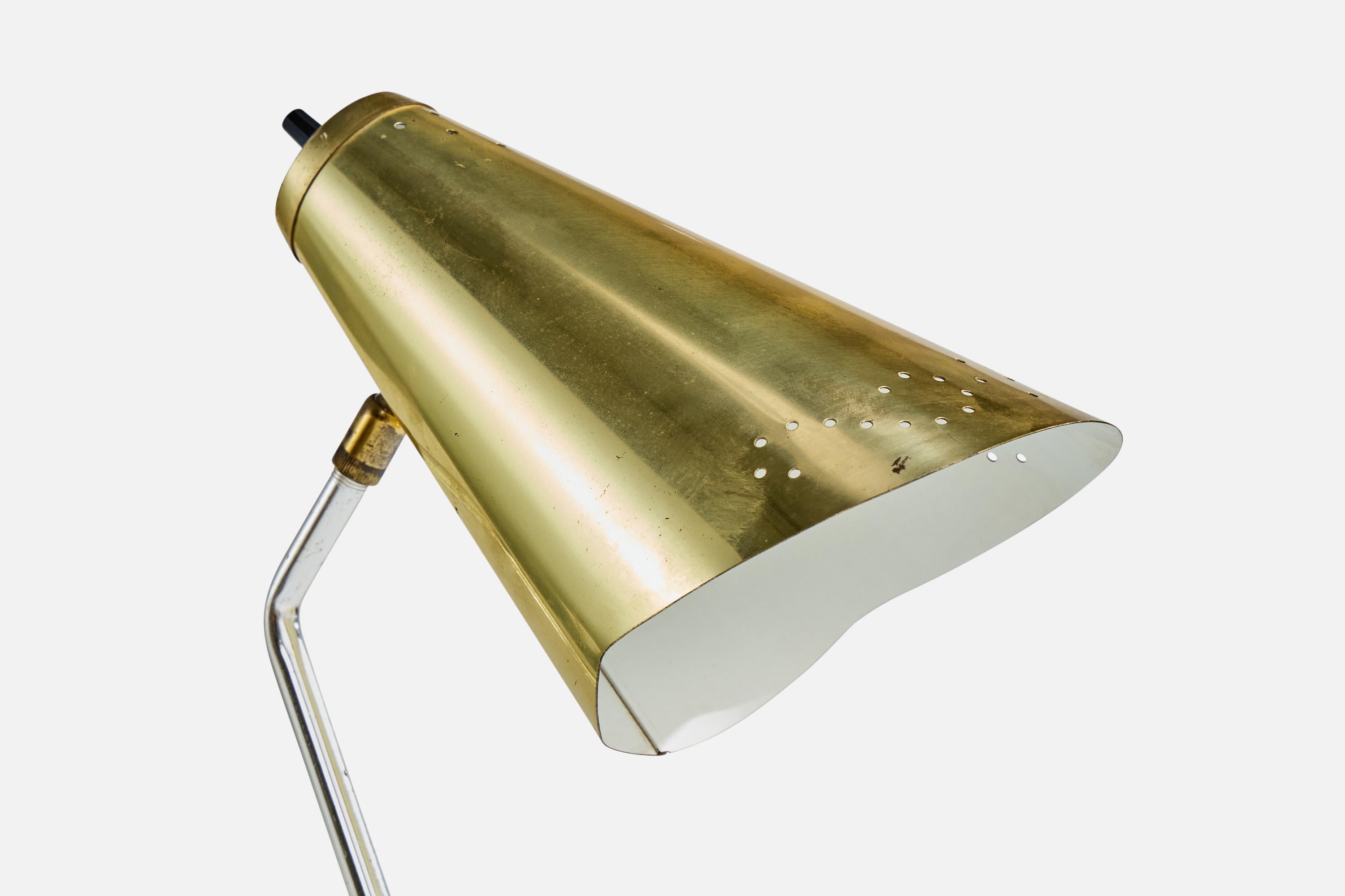 Designer américain, lampe de table, laiton, métal, États-Unis, années 1950 Bon état - En vente à High Point, NC