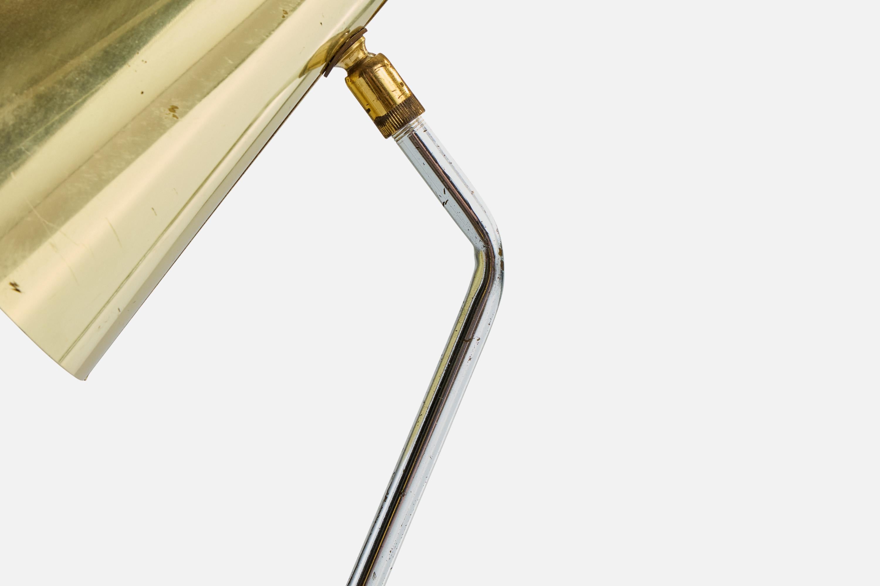 Designer américain, lampe de table, laiton, métal, États-Unis, années 1950 en vente 1