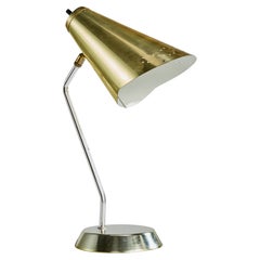 Designer américain, lampe de table, laiton, métal, États-Unis, années 1950