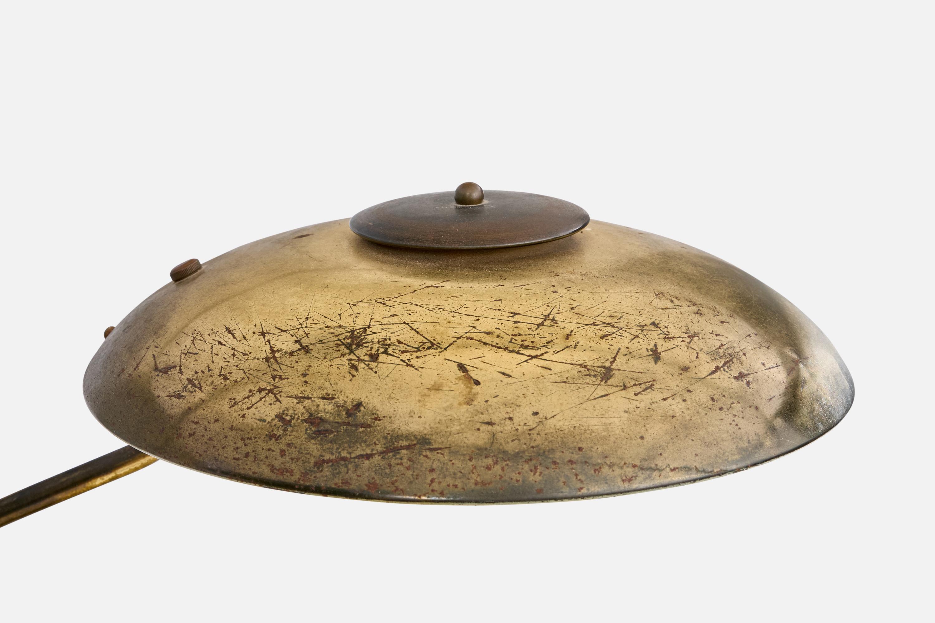 American Designer, Table Lamp, Brass, USA, 1930s For Sale 1