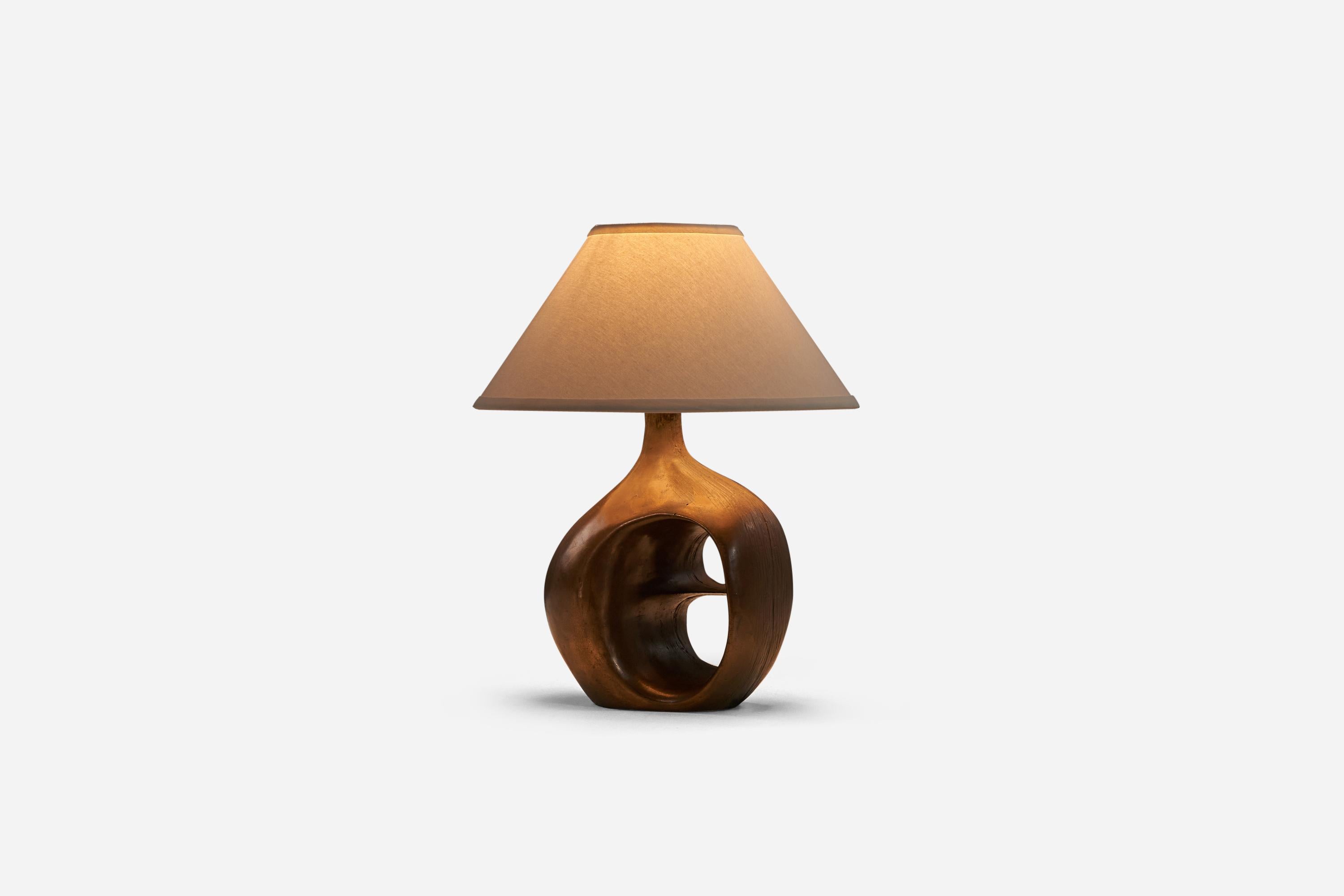 American Designer, Table Lamp, Bronze, United States, C. 1960s In Good Condition For Sale In High Point, NC