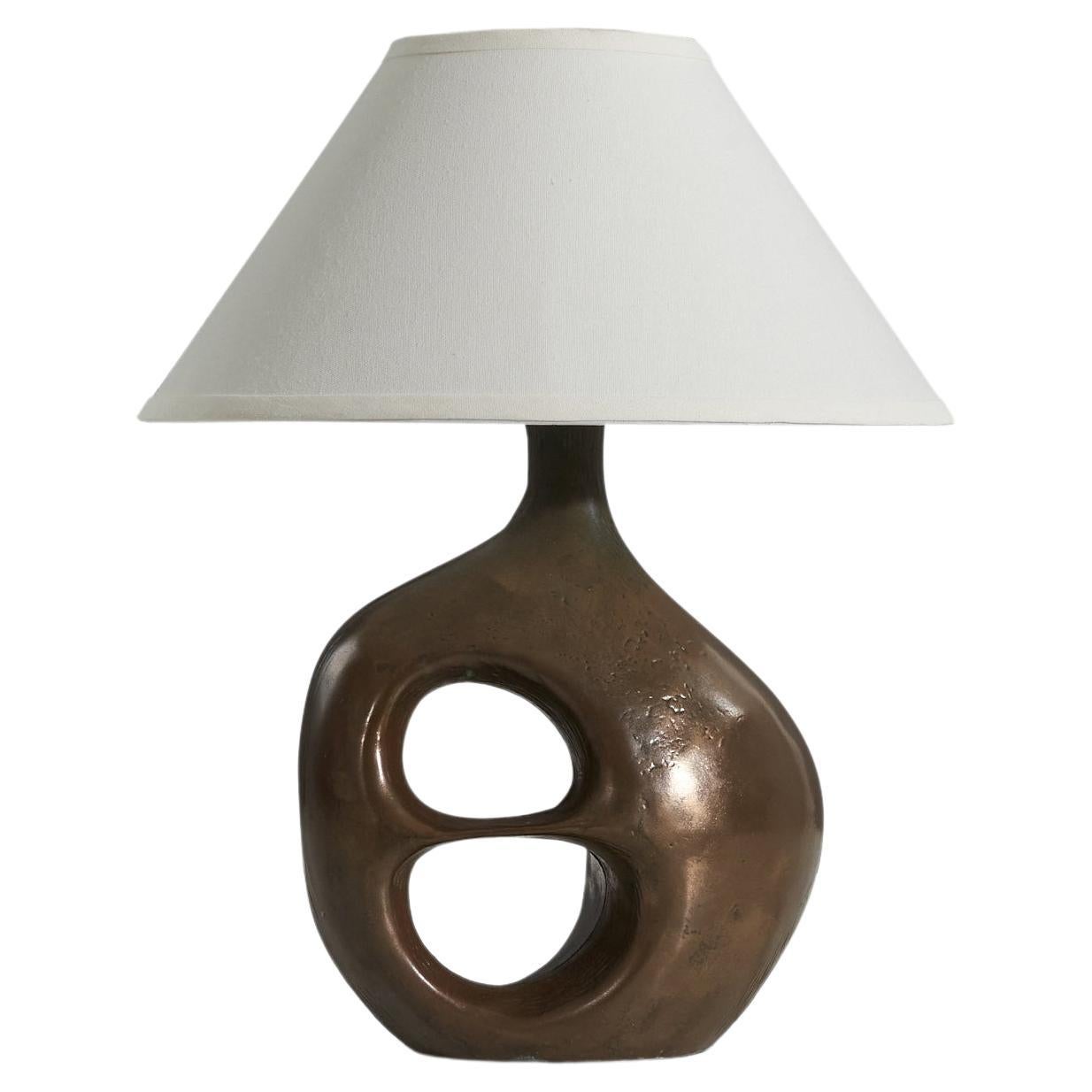 American Designer, Table Lamp, Bronze, United States, C. 1960s For Sale
