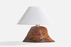 American Designer, Table Lamp, Burl, USA, 1950s