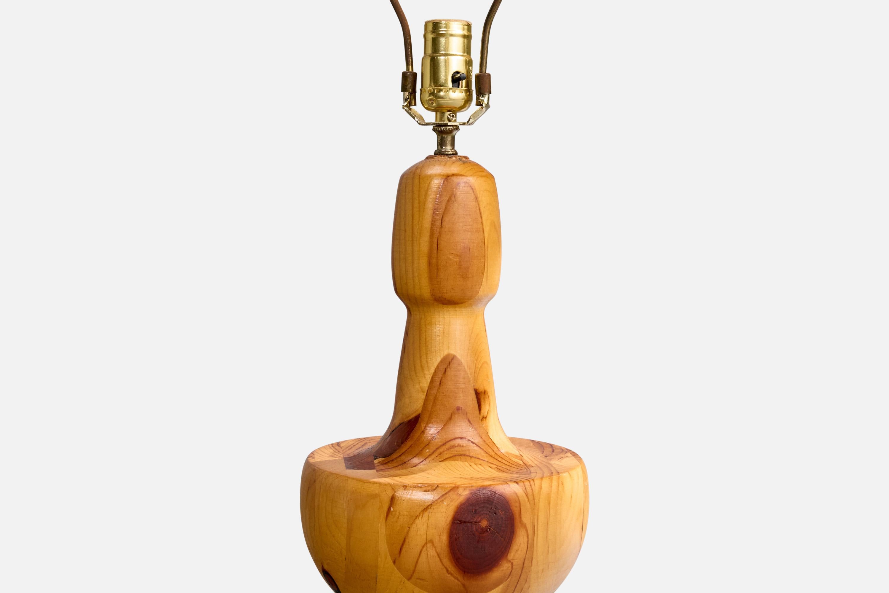 Milieu du XXe siècle Designer américain, lampe de table, Hickory, États-Unis, années 1950 en vente