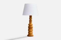 Diseñador americano, Lámpara de mesa, Hickory, EE.UU., Años 60