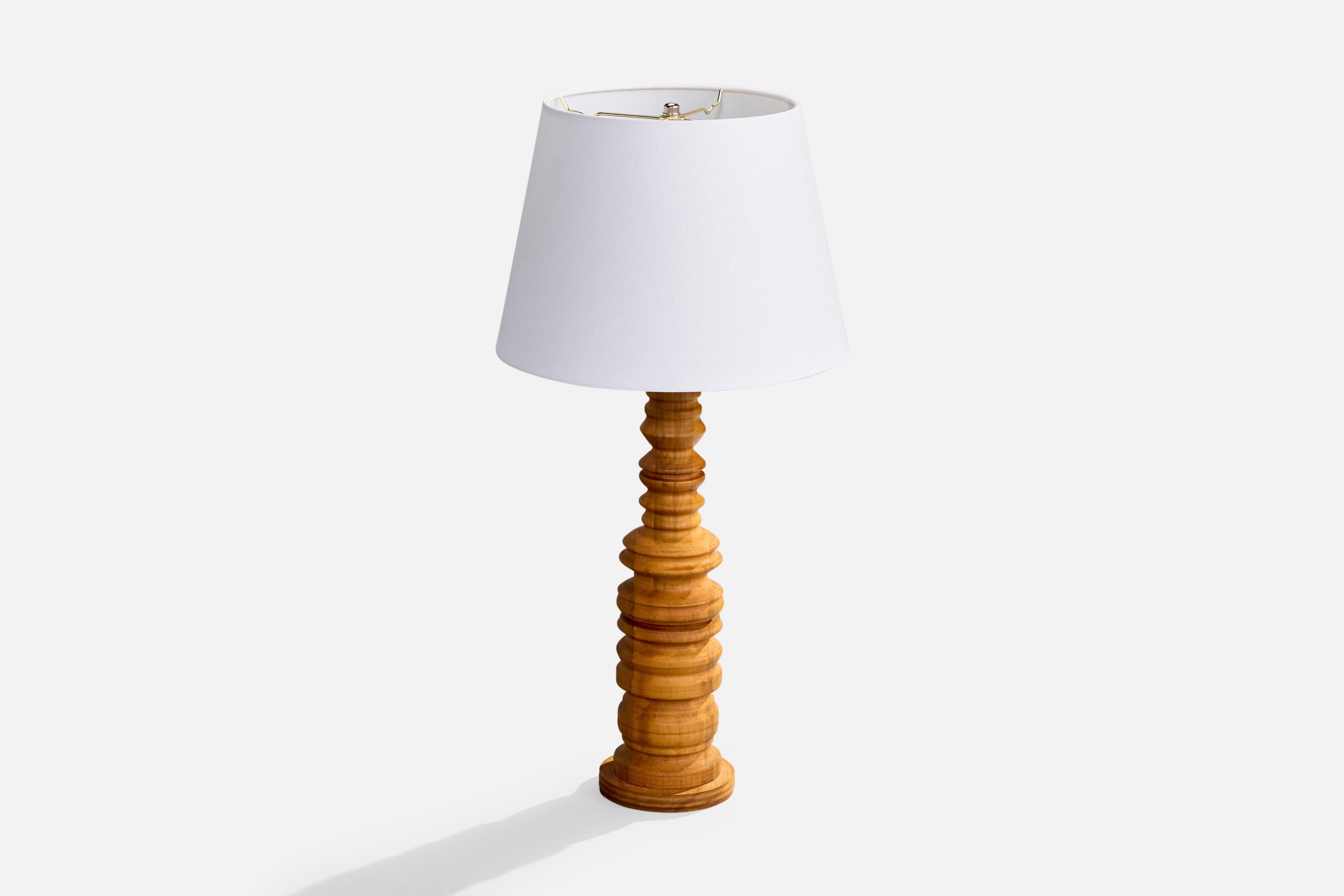 Mid-Century moderno Designer americano, Lampada da tavolo, Hickory, USA, anni '60 in vendita