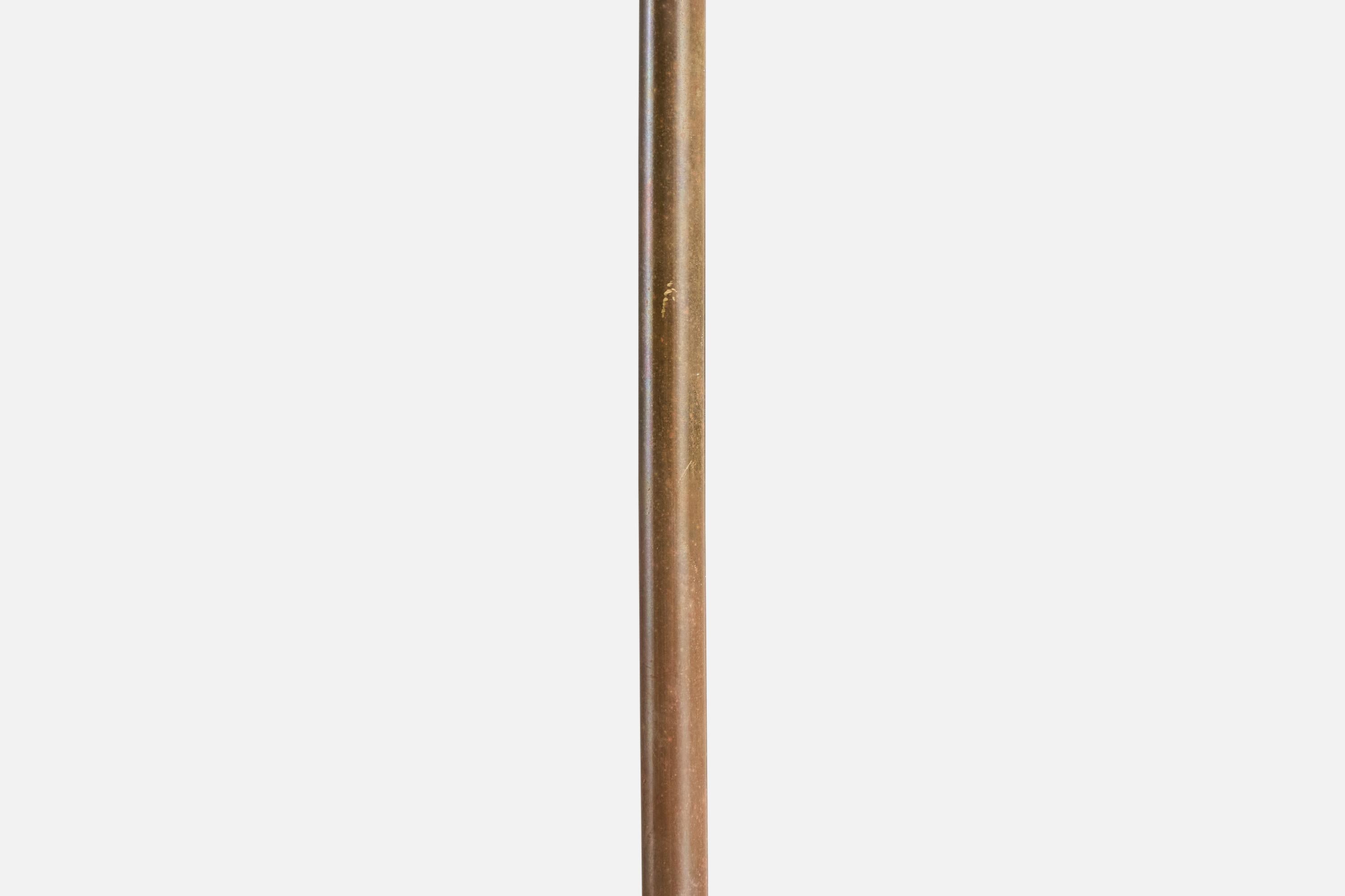 American Designer, Table Lamp, Metal, Brass, Marble, USA, 1960s For Sale 1