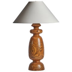 American Designer, Table Lamp, Pine, USA, 1950s