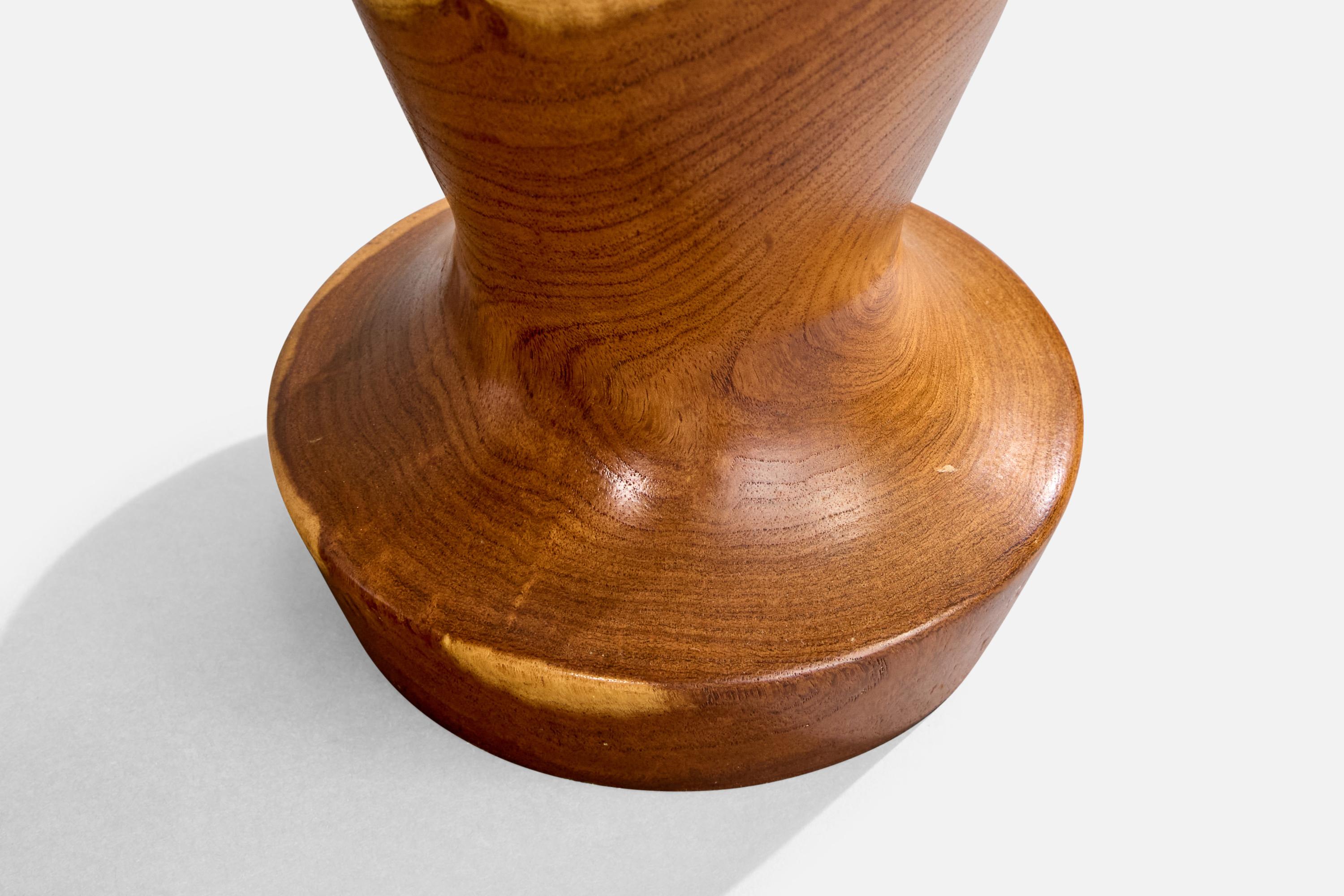 American Designer, Table Lamp, Wood, USA, 1950s For Sale 6