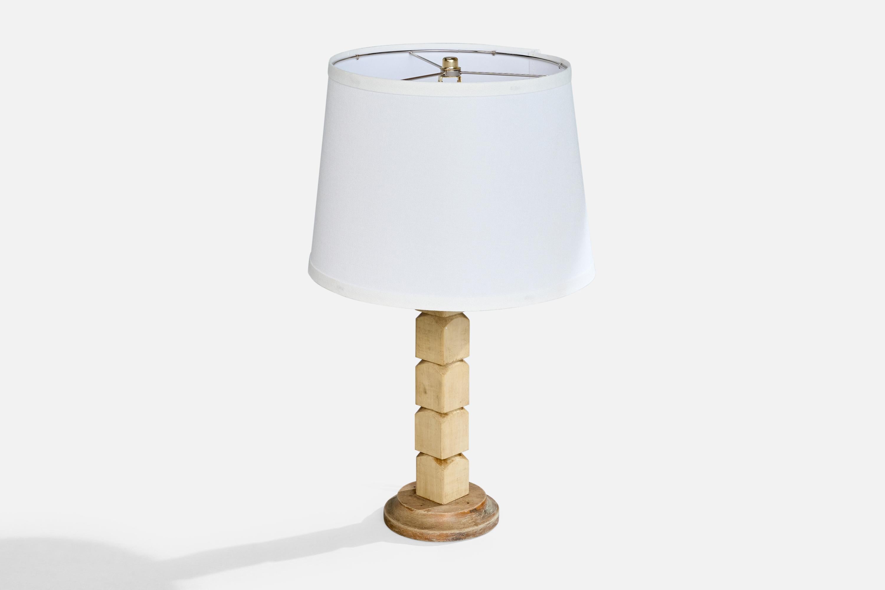 Américain Designer américain, lampe de table, Wood Wood, USA, années 1950 en vente
