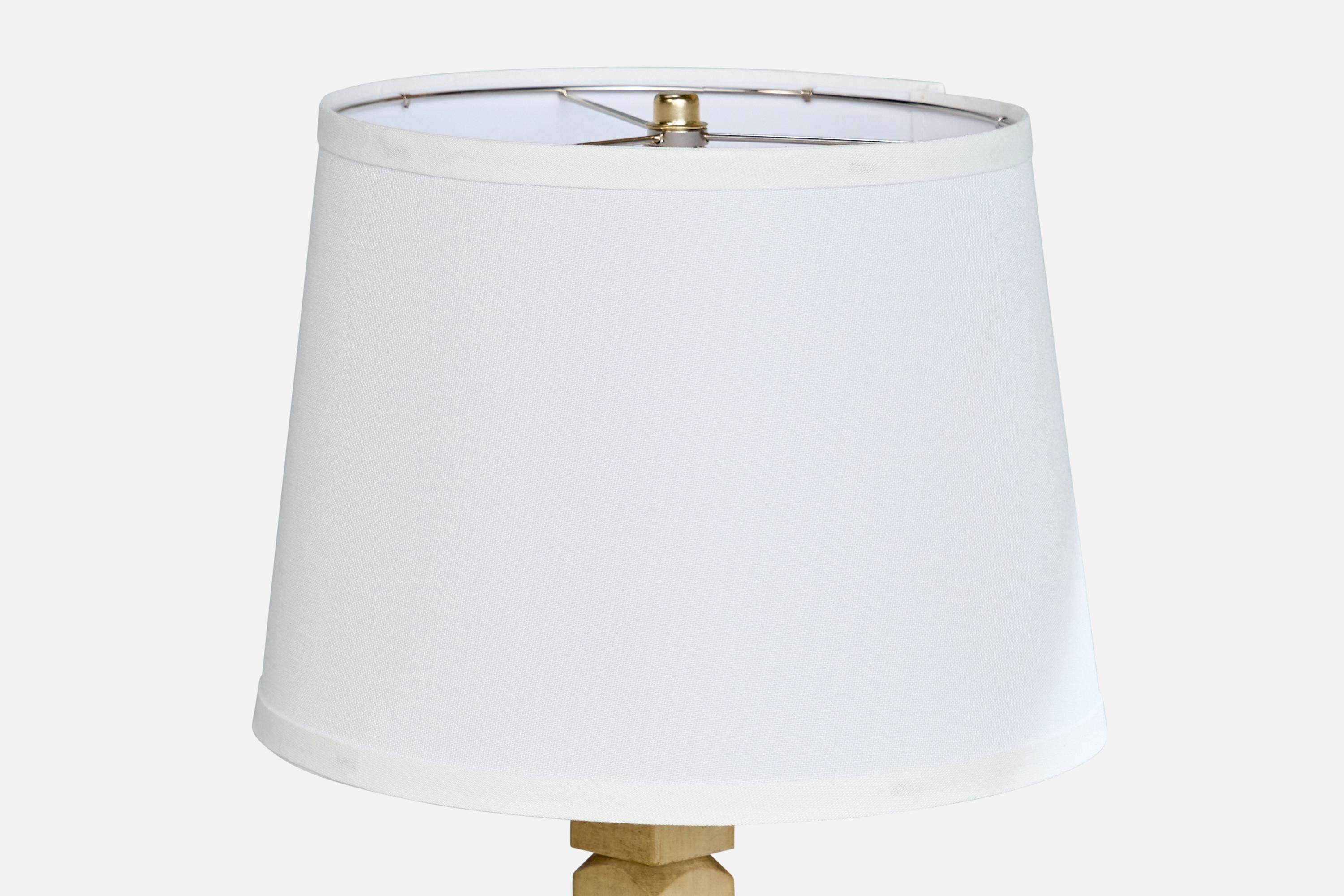 Designer américain, lampe de table, Wood Wood, USA, années 1950 Bon état - En vente à High Point, NC