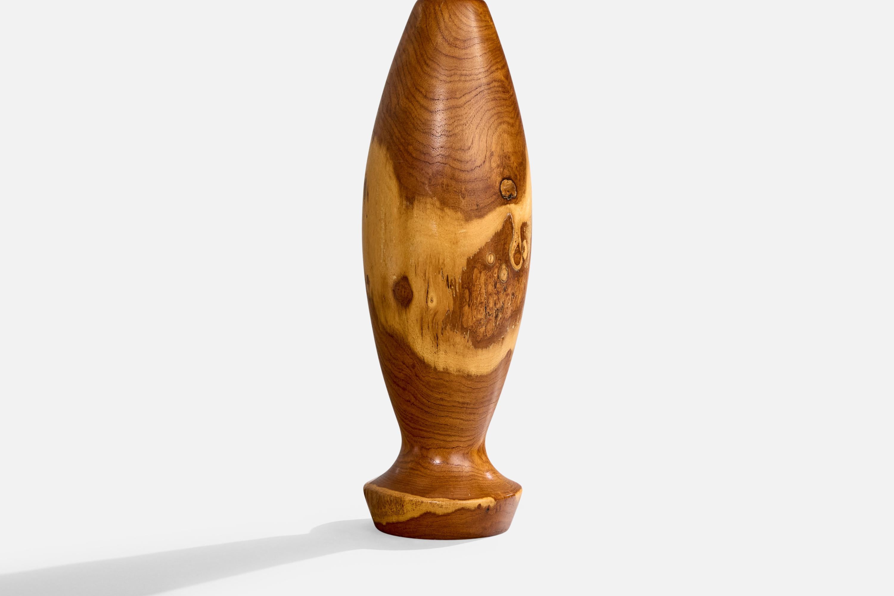 Mid-20th Century American Designer, Table Lamp, Wood, USA, 1950s For Sale